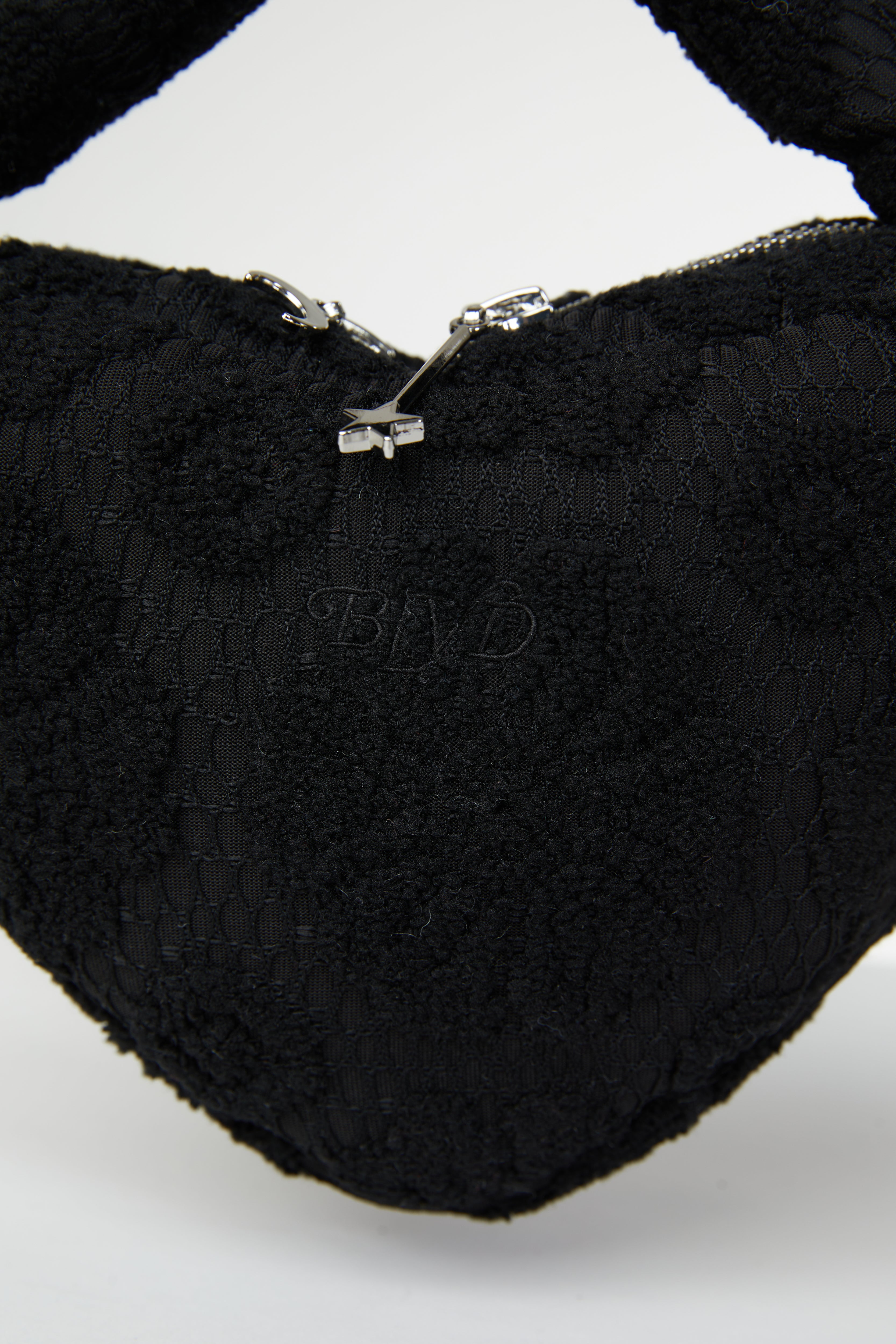 Marshmallow Heart Clutch in Blackberry