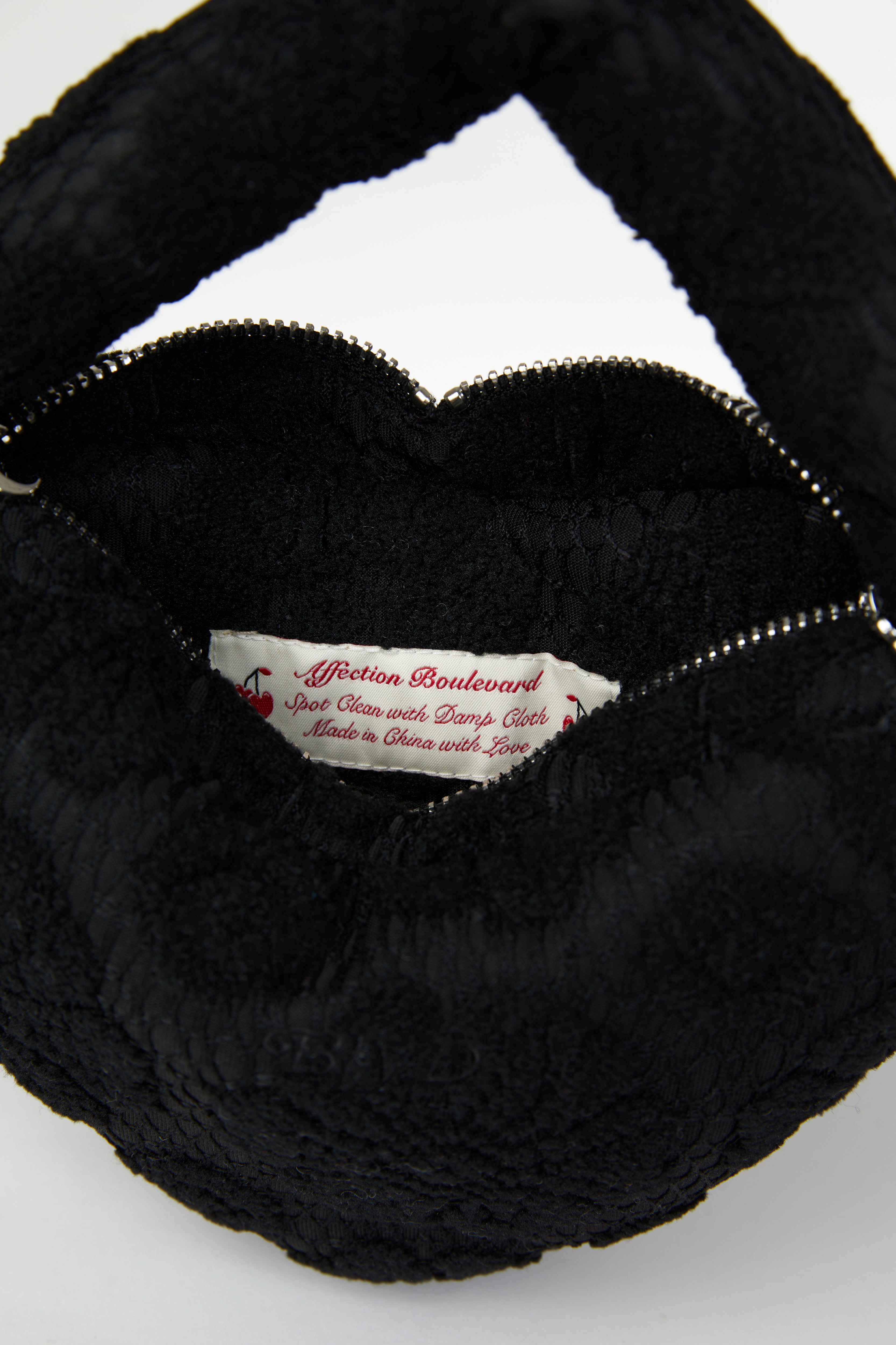 Marshmallow Heart Clutch in Blackberry