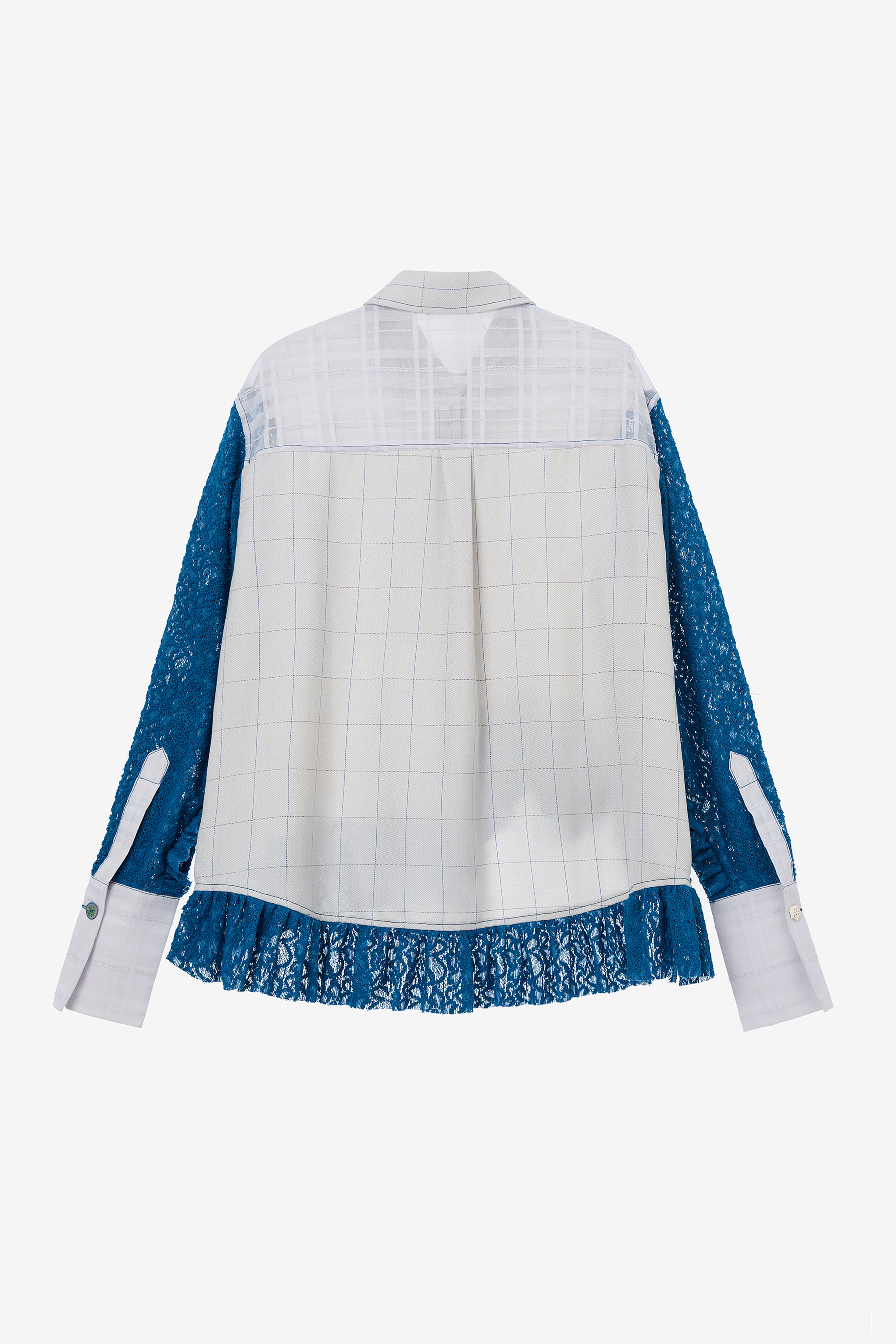 "I HEART U 2" Button Up- Blue Lace