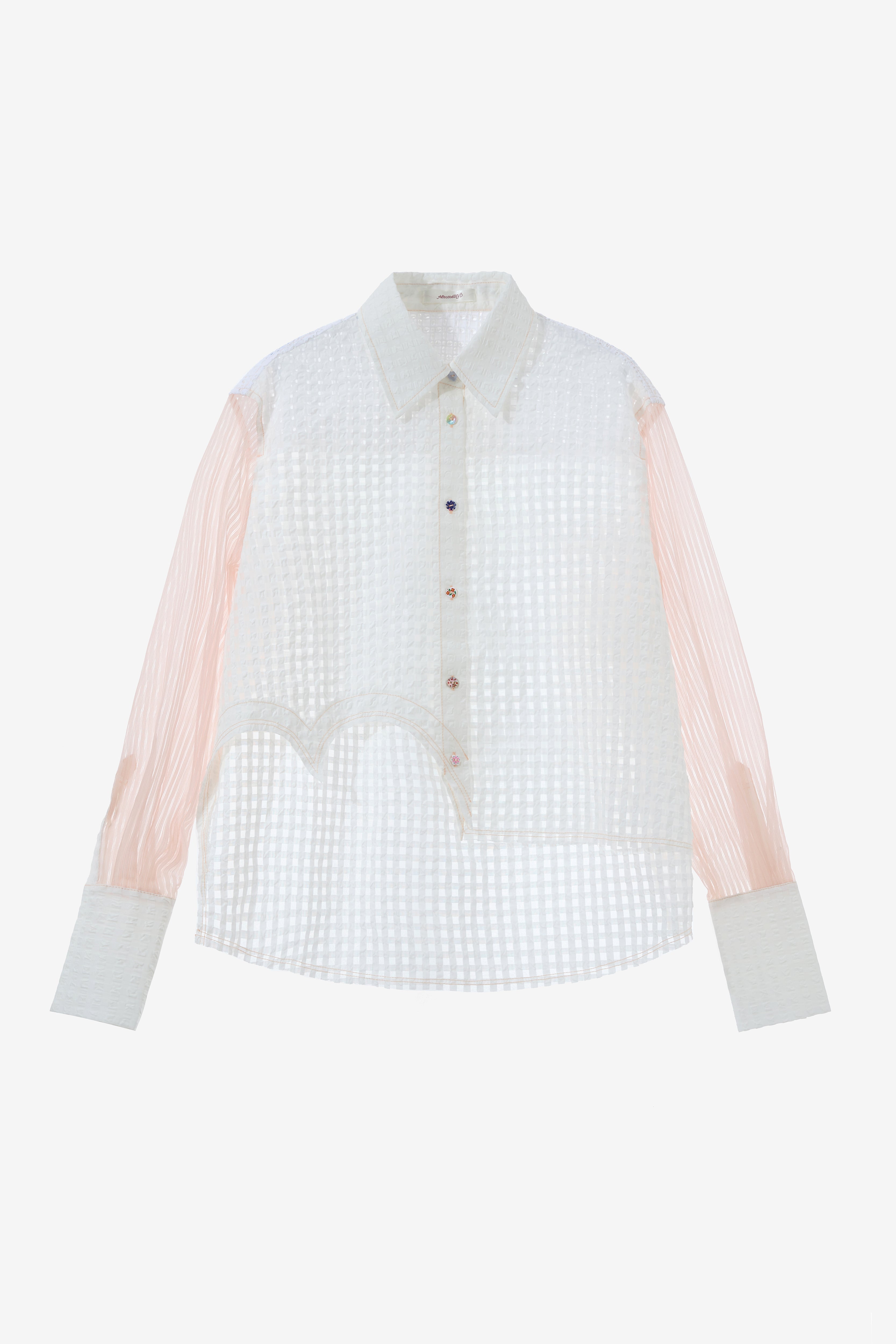 "I HEART U 2" Button Up- Checker & Stripes