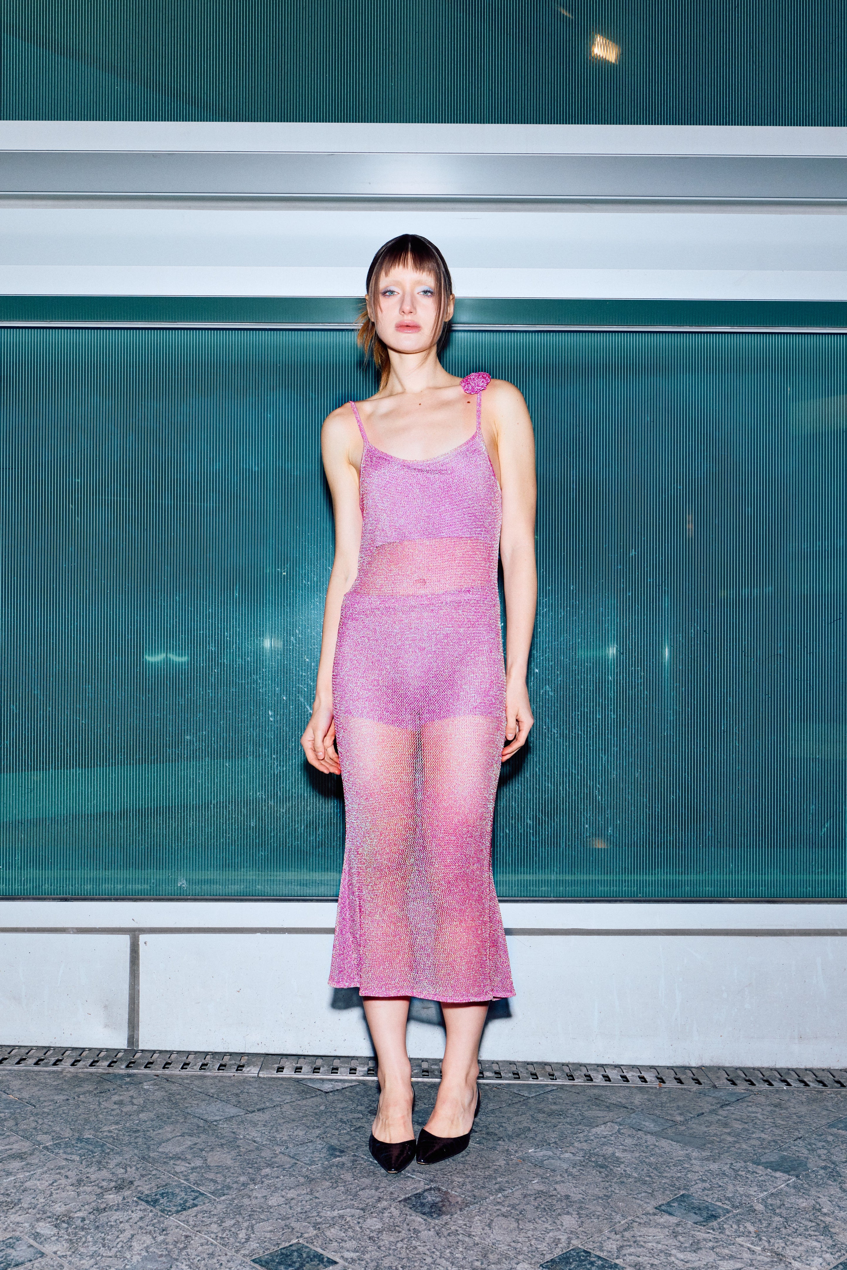 The Galaxy Cowl Back Dress - Orchid