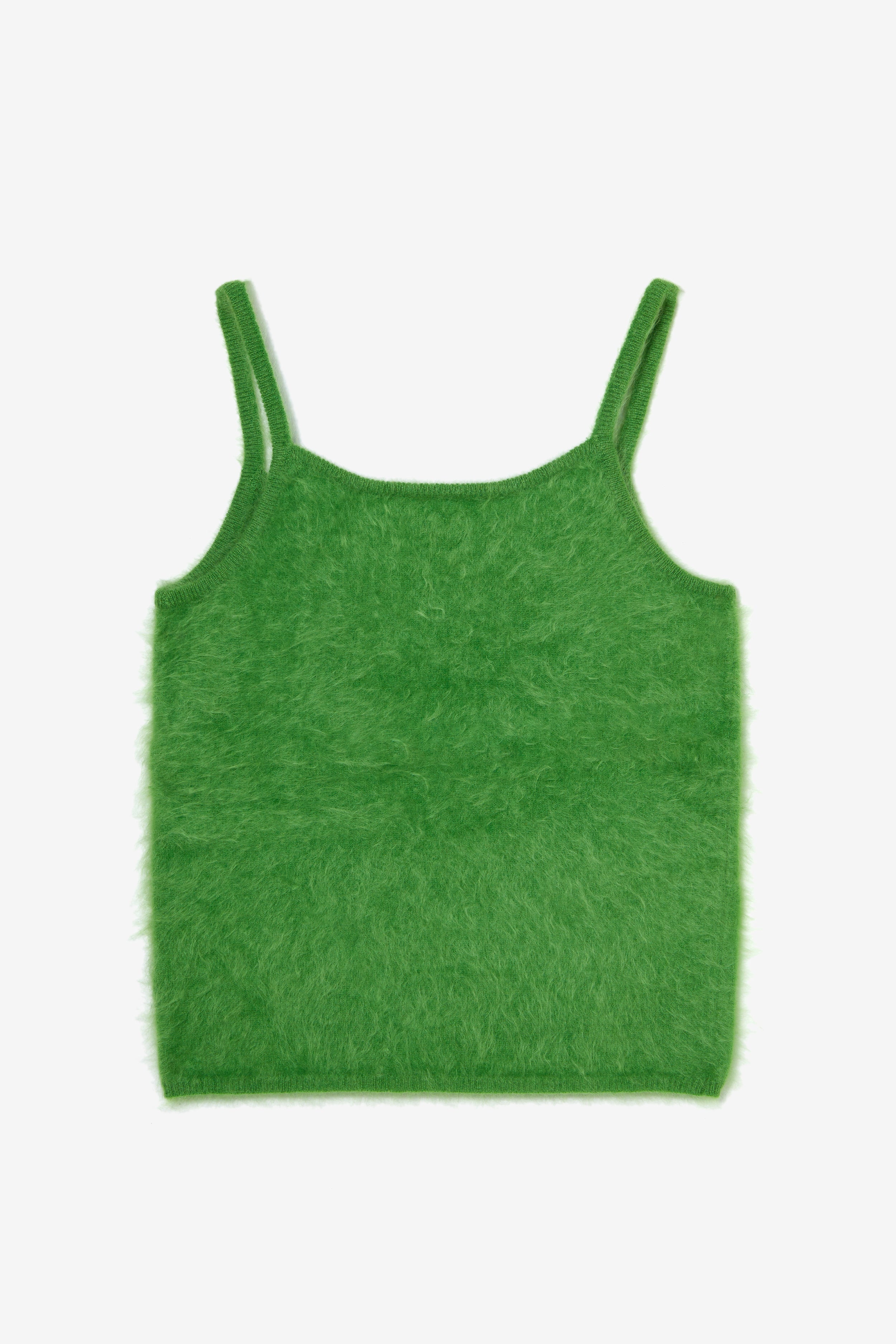 Hairy Cashmere Tank - Wasabi