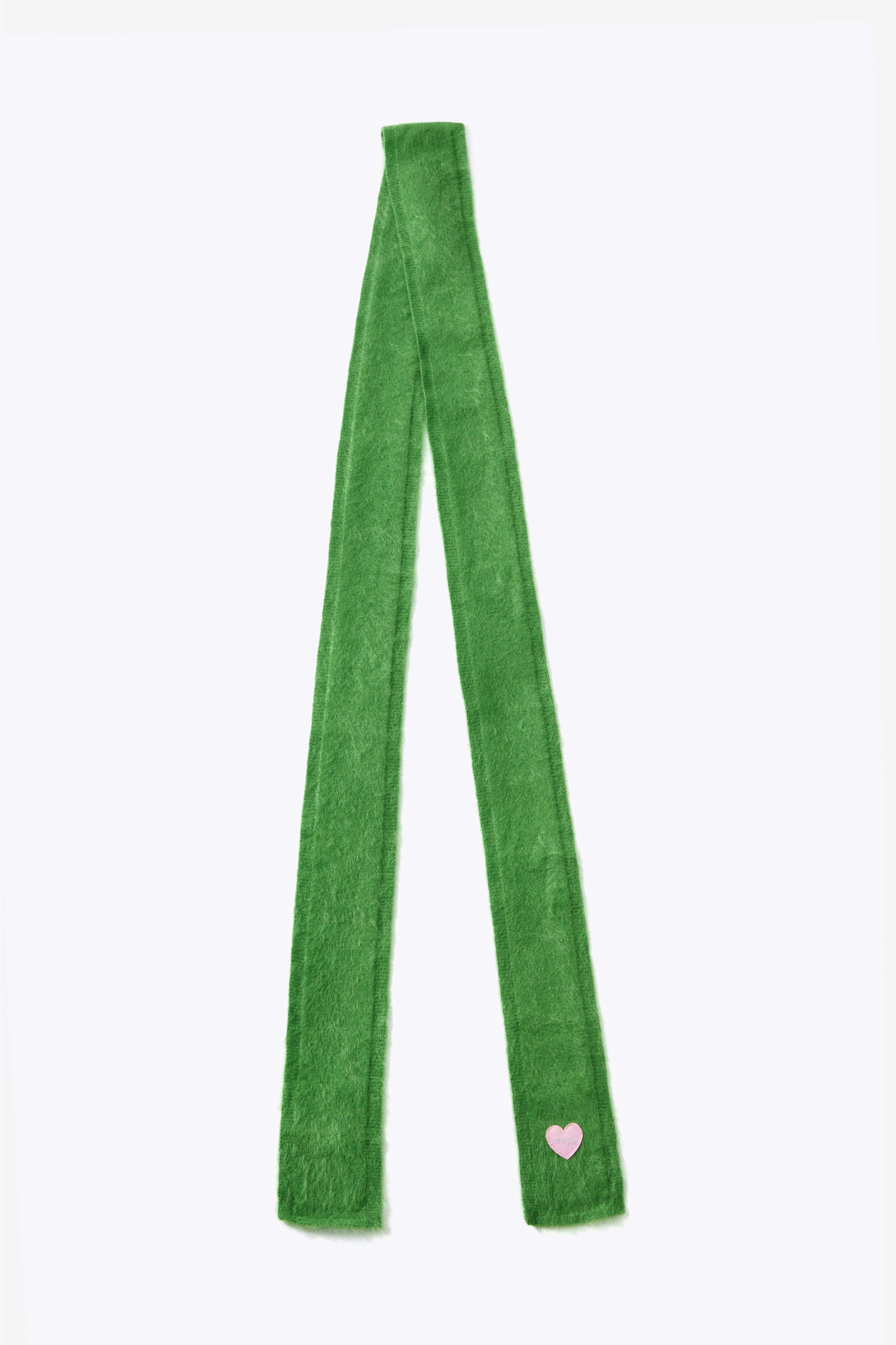 Hairy Cashmere Pocket Scarf - Wasabi