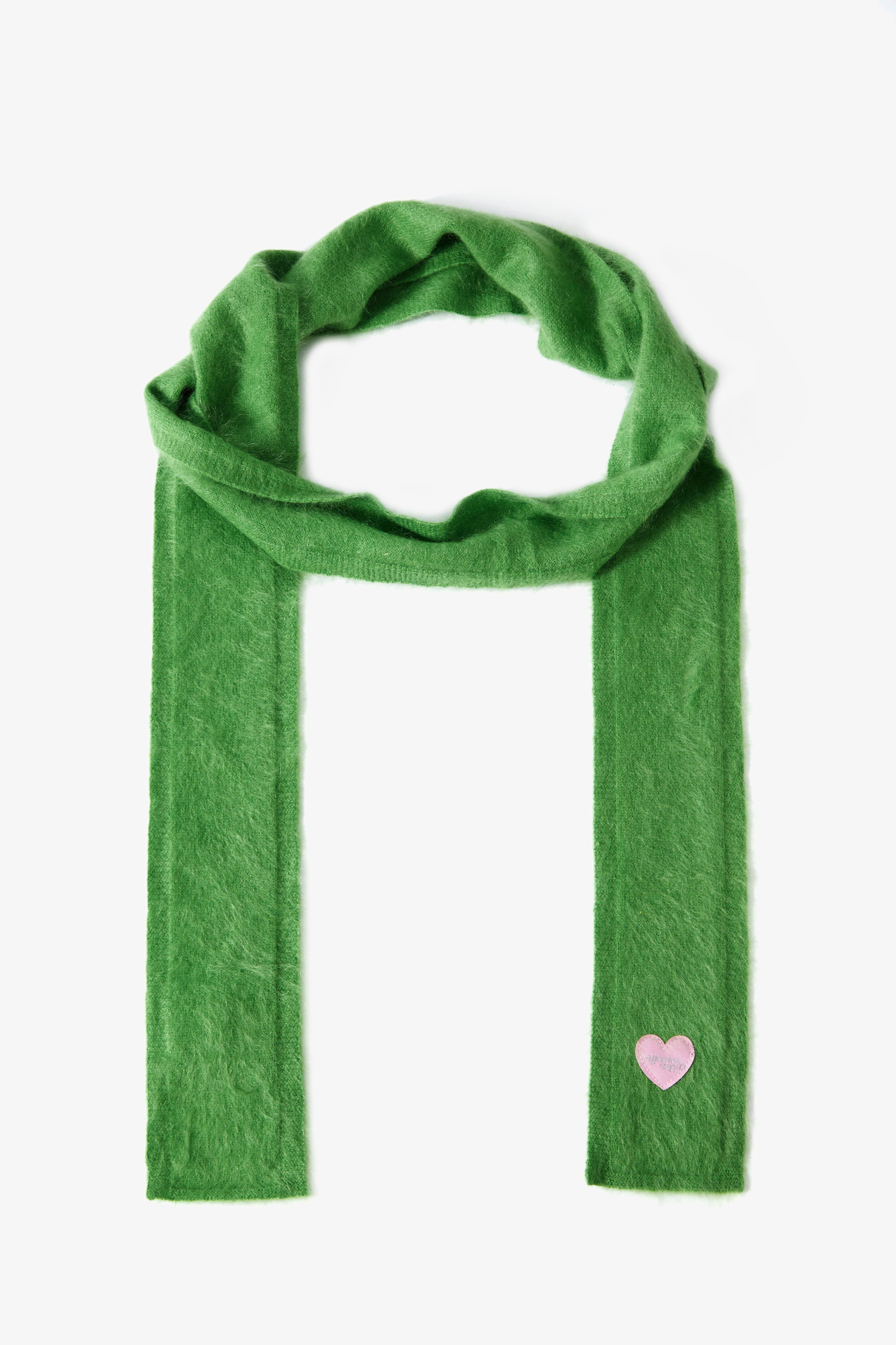 Hairy Cashmere Pocket Scarf - Wasabi