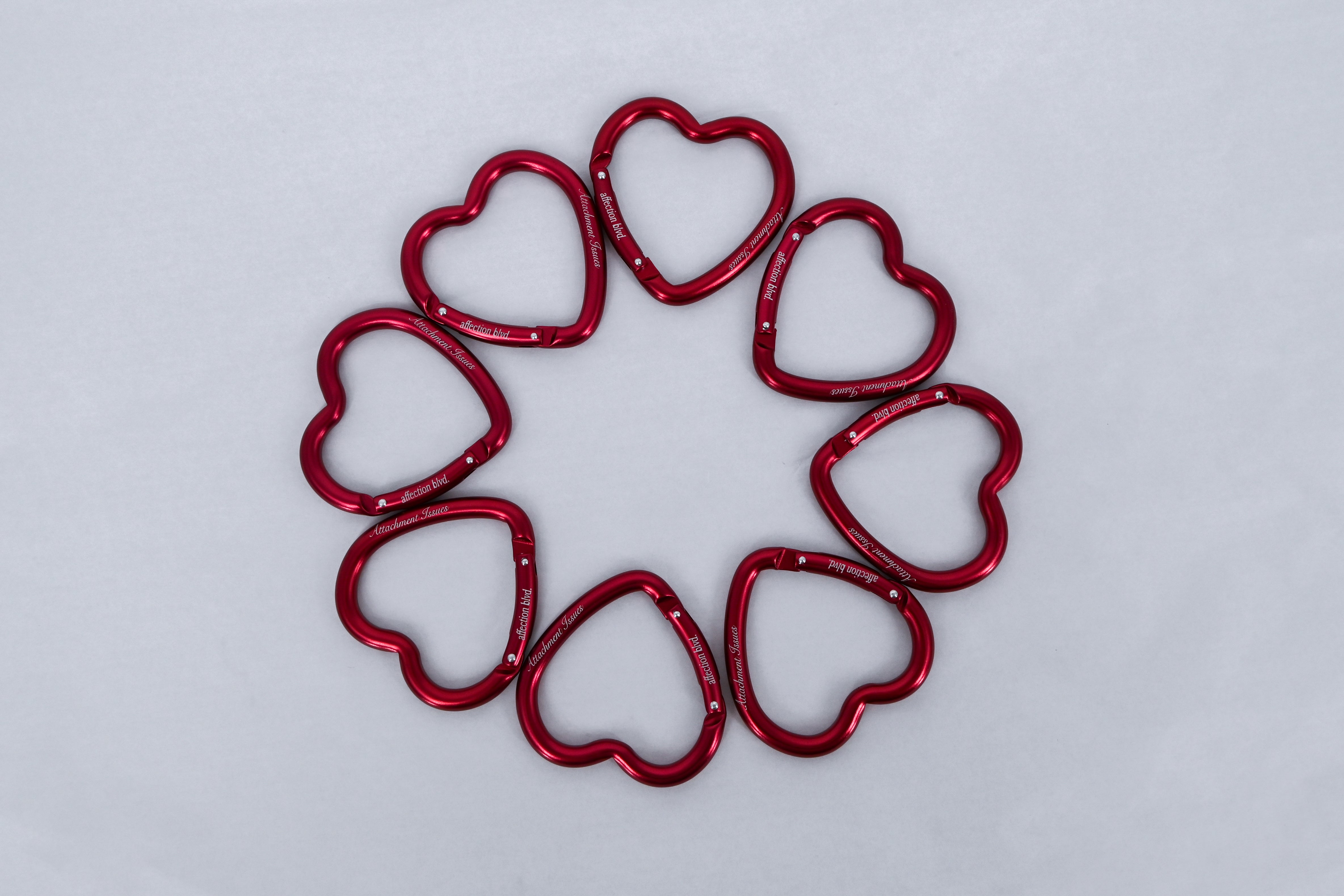 Attachment Issues Heart Carabiner