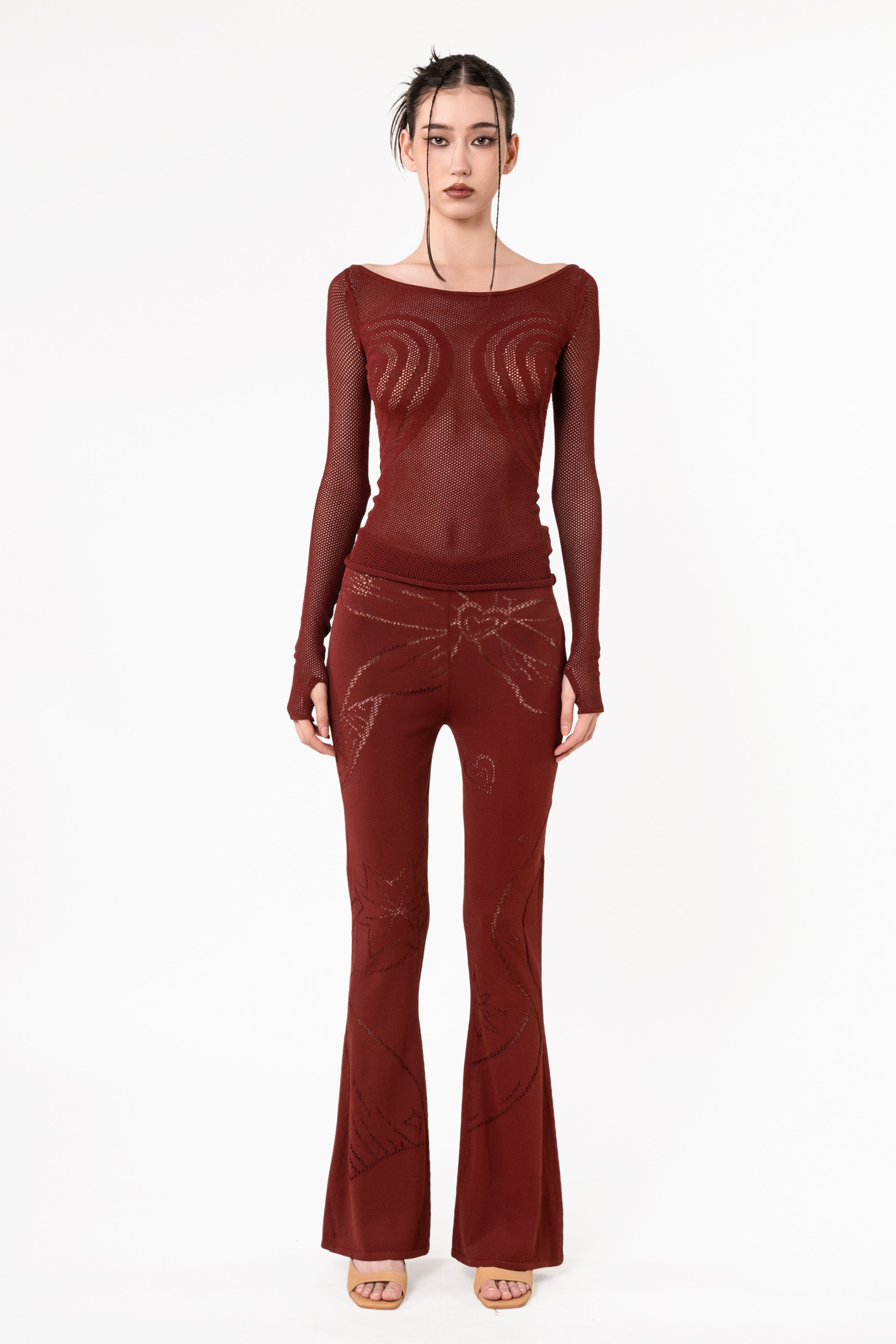 The Bow Pants in Rosewood