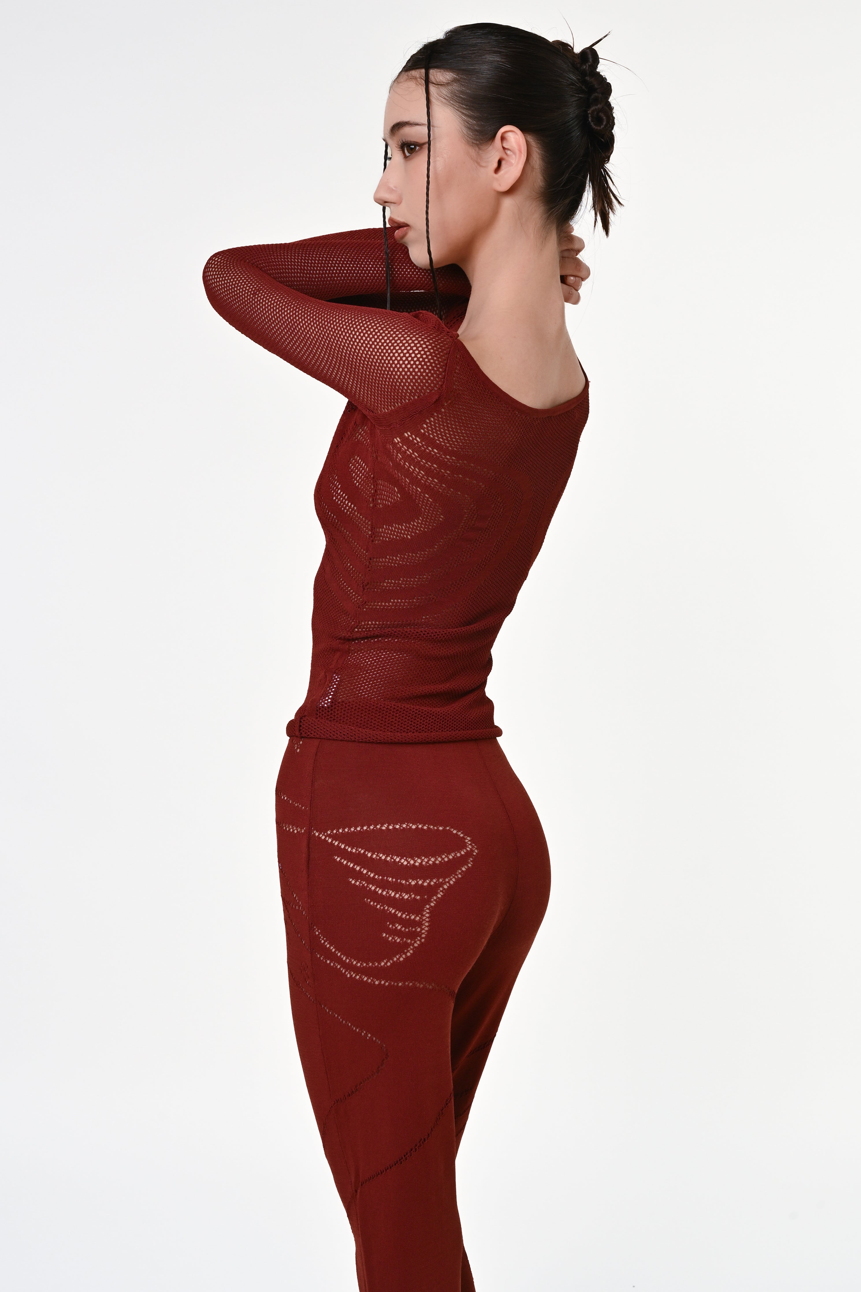 The Bow Pants in Rosewood