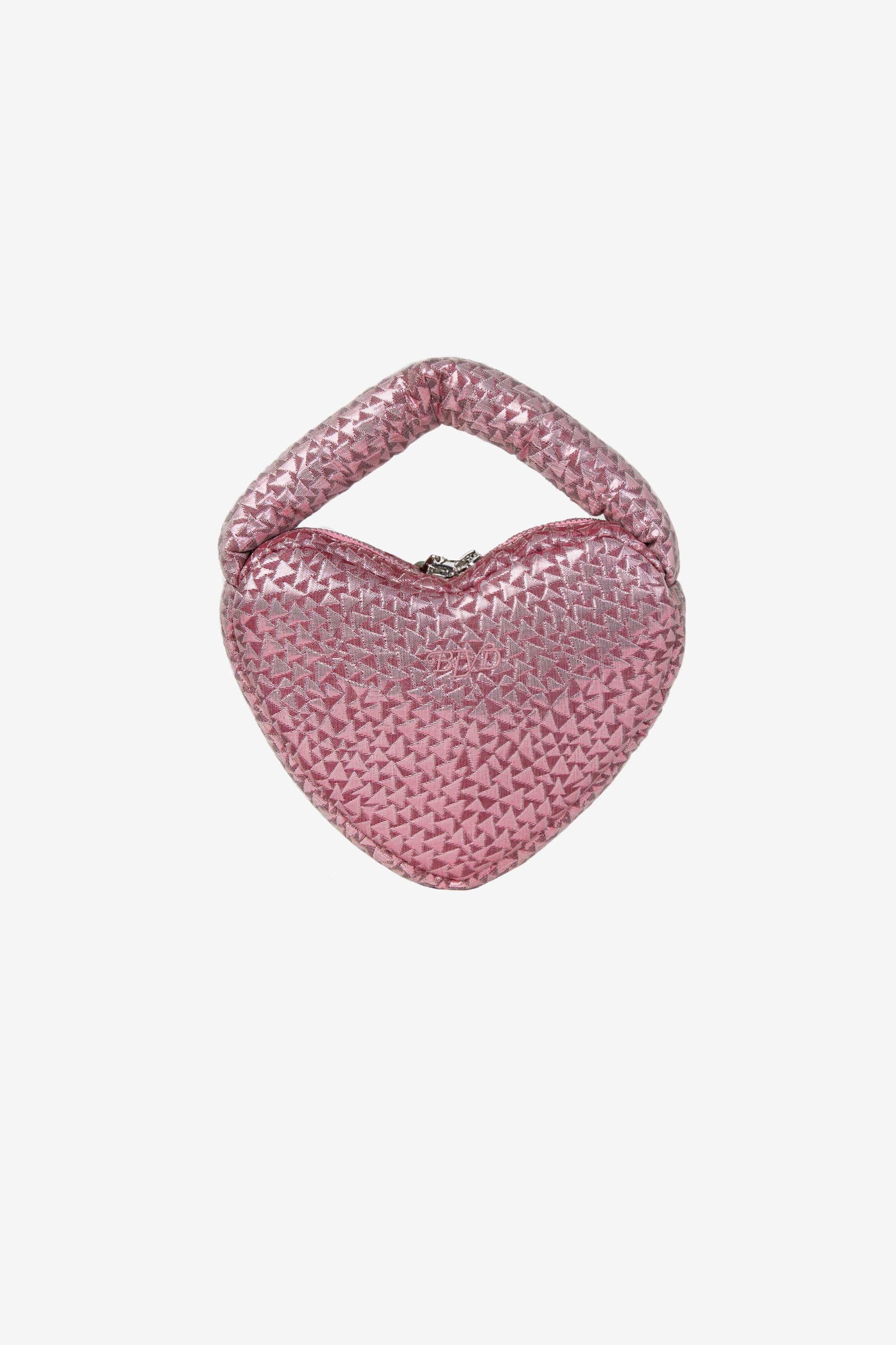 Marshmallow Heart Clutch in Pink Toblerone