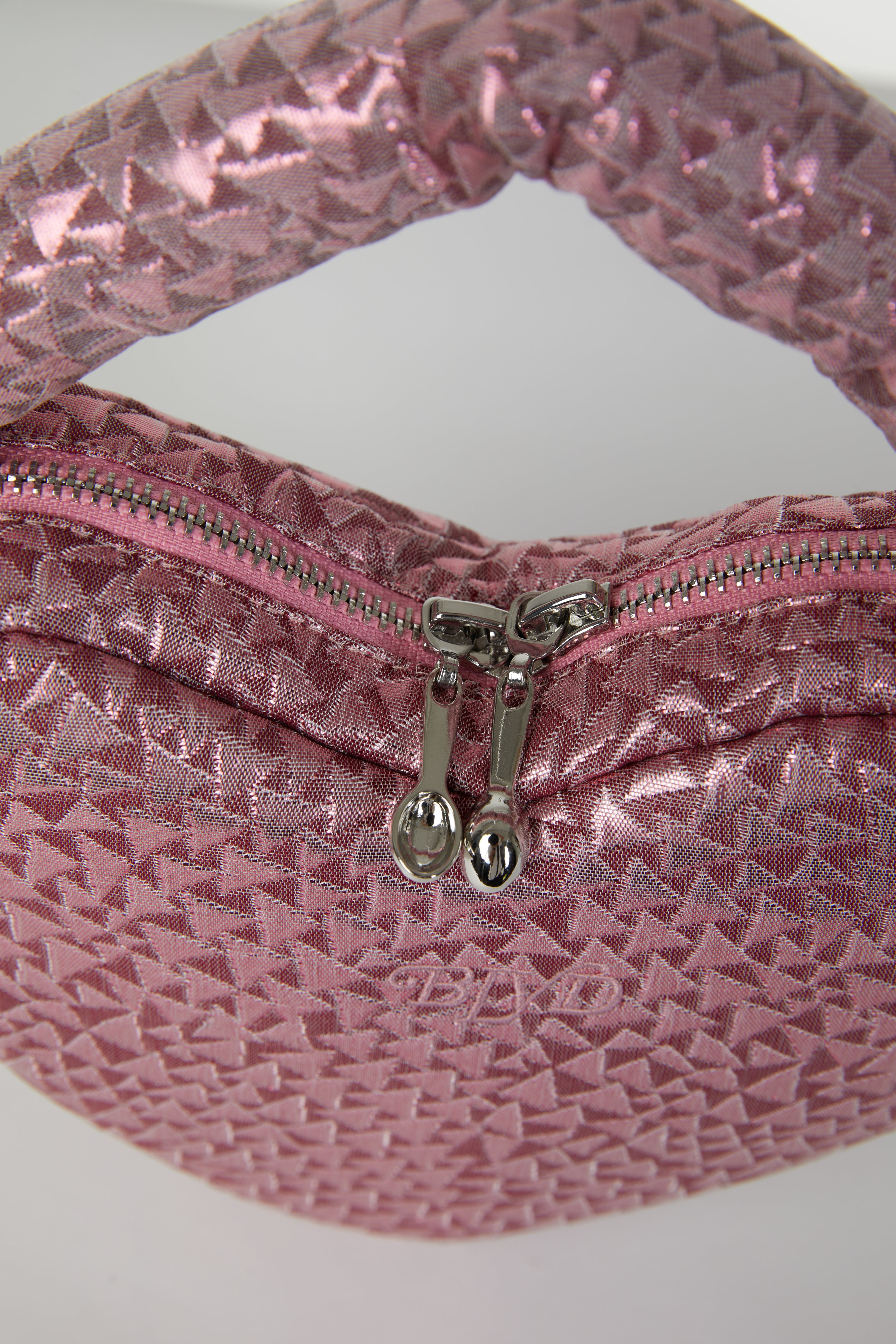 Marshmallow Heart Clutch in Pink Toblerone