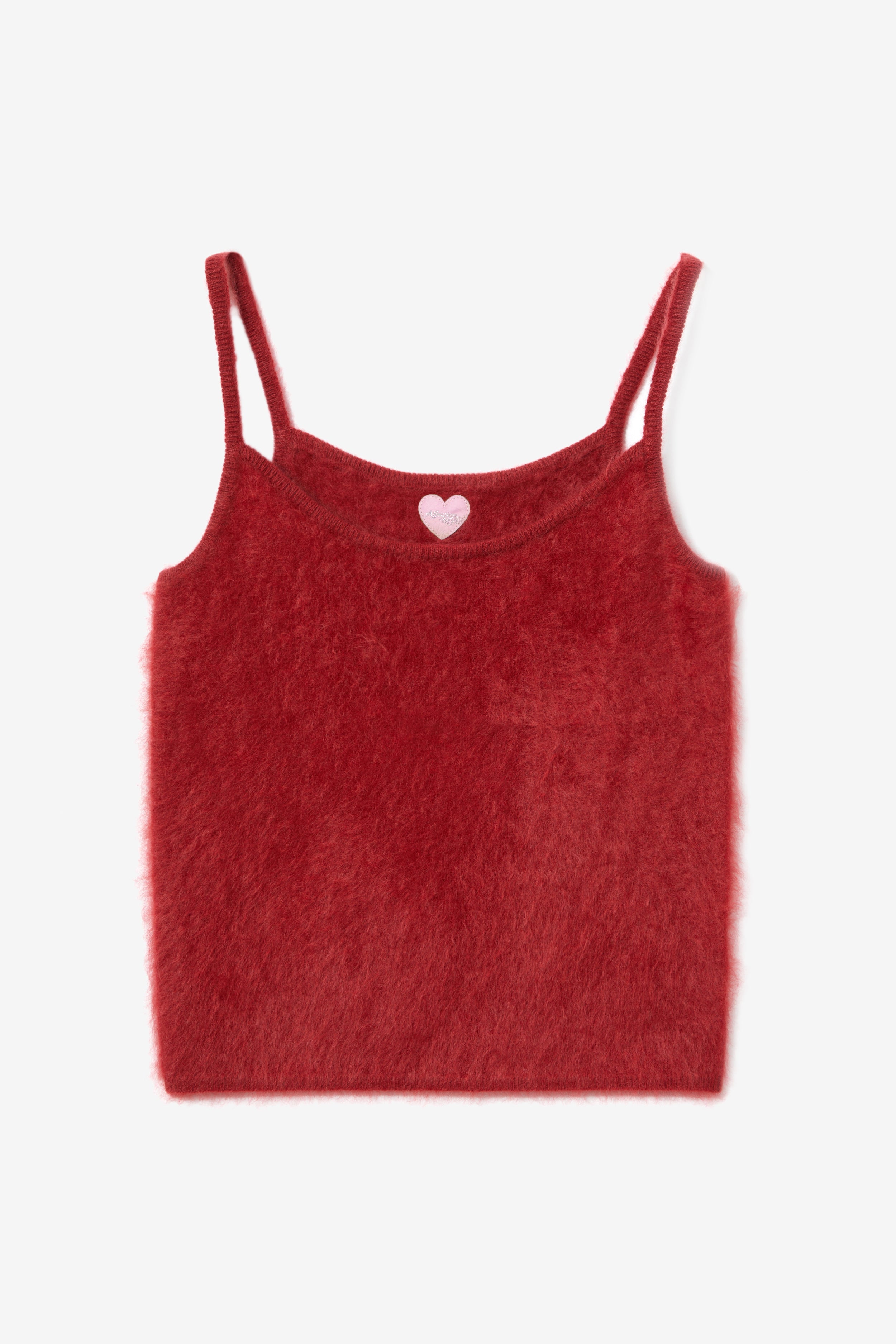 Hairy Cashmere Tank - Pomegranate