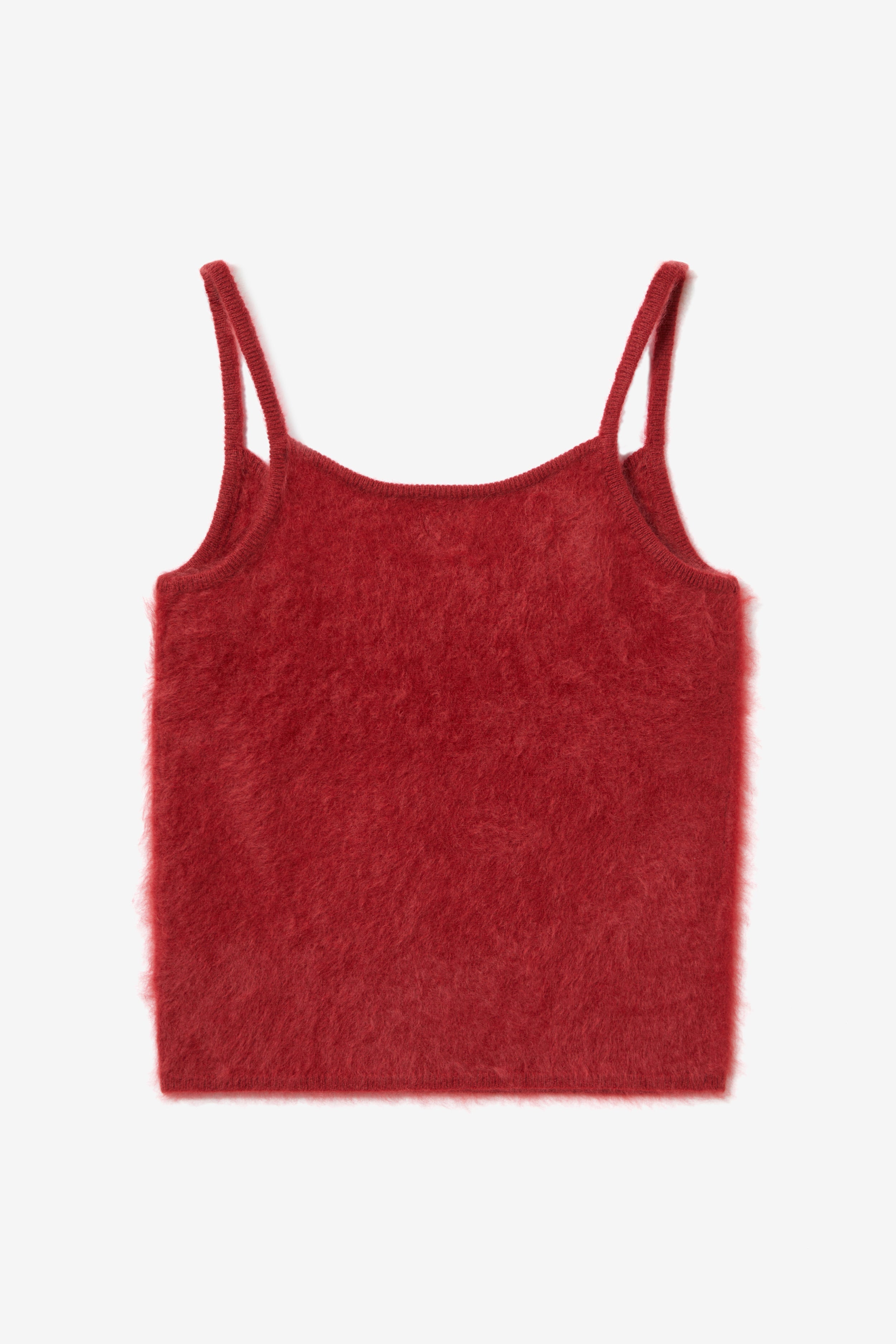 Hairy Cashmere Tank - Pomegranate