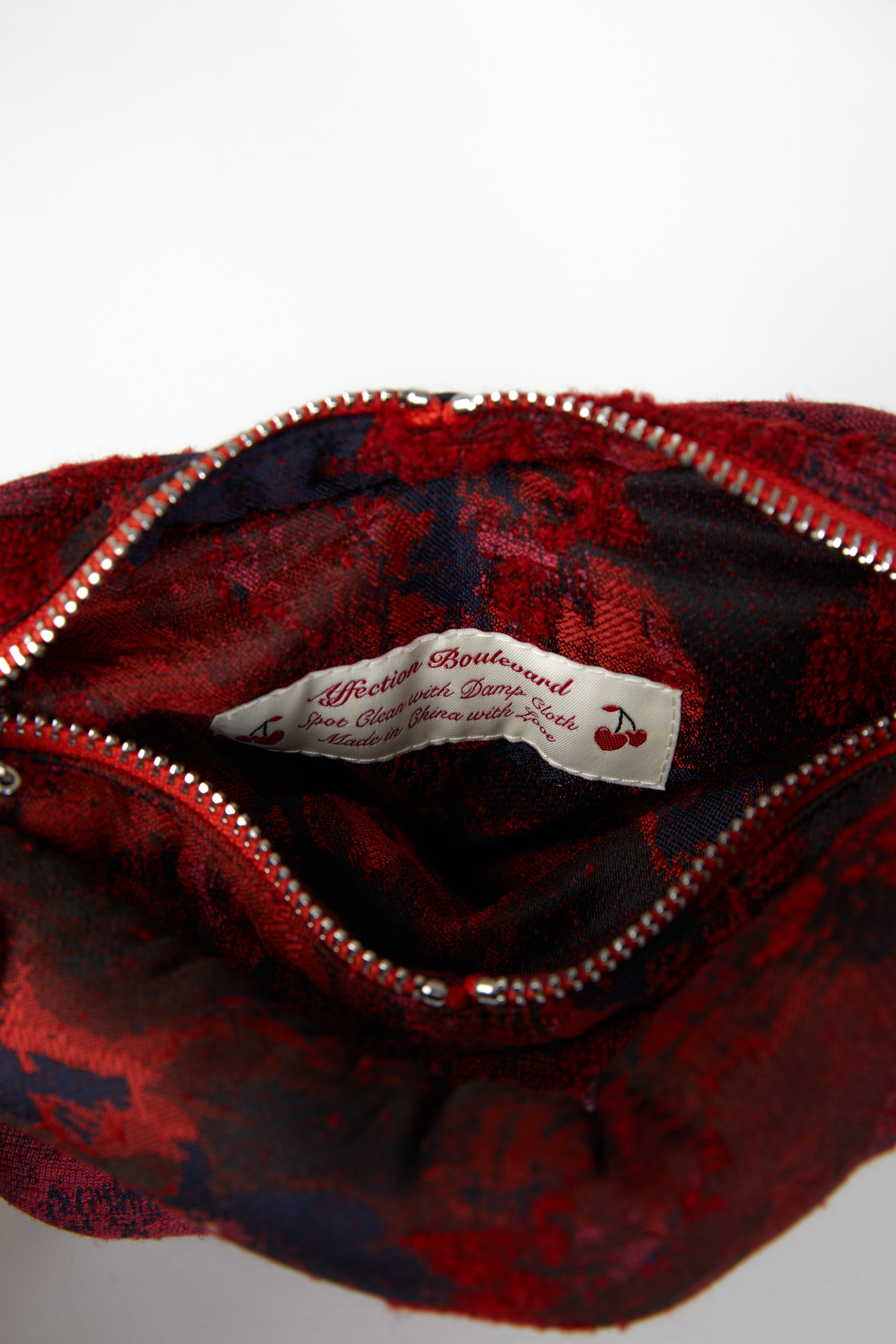 Marshmallow Heart Clutch in Blood Orange