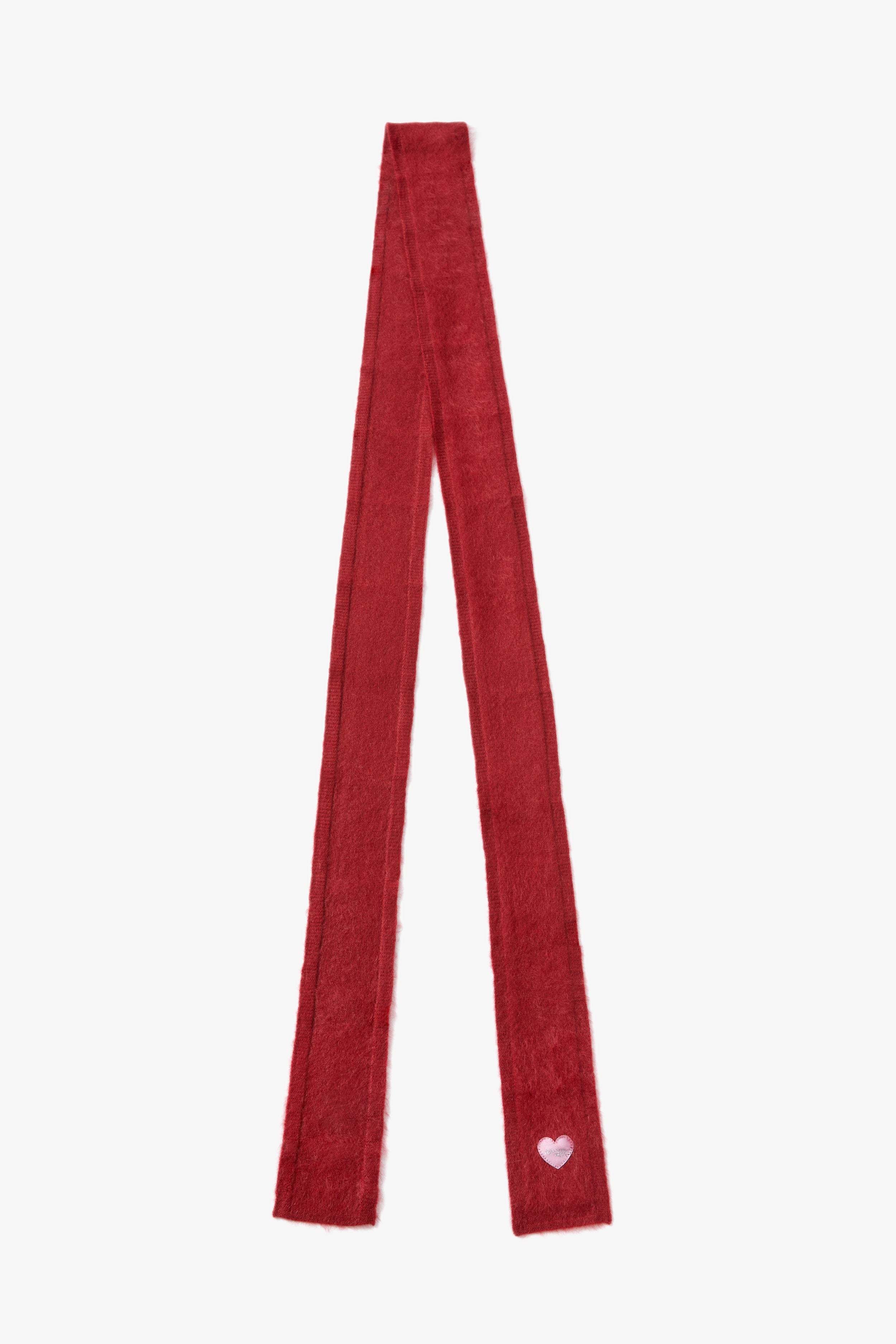 Hairy Cashmere Pocket Scarf - Pomegranate