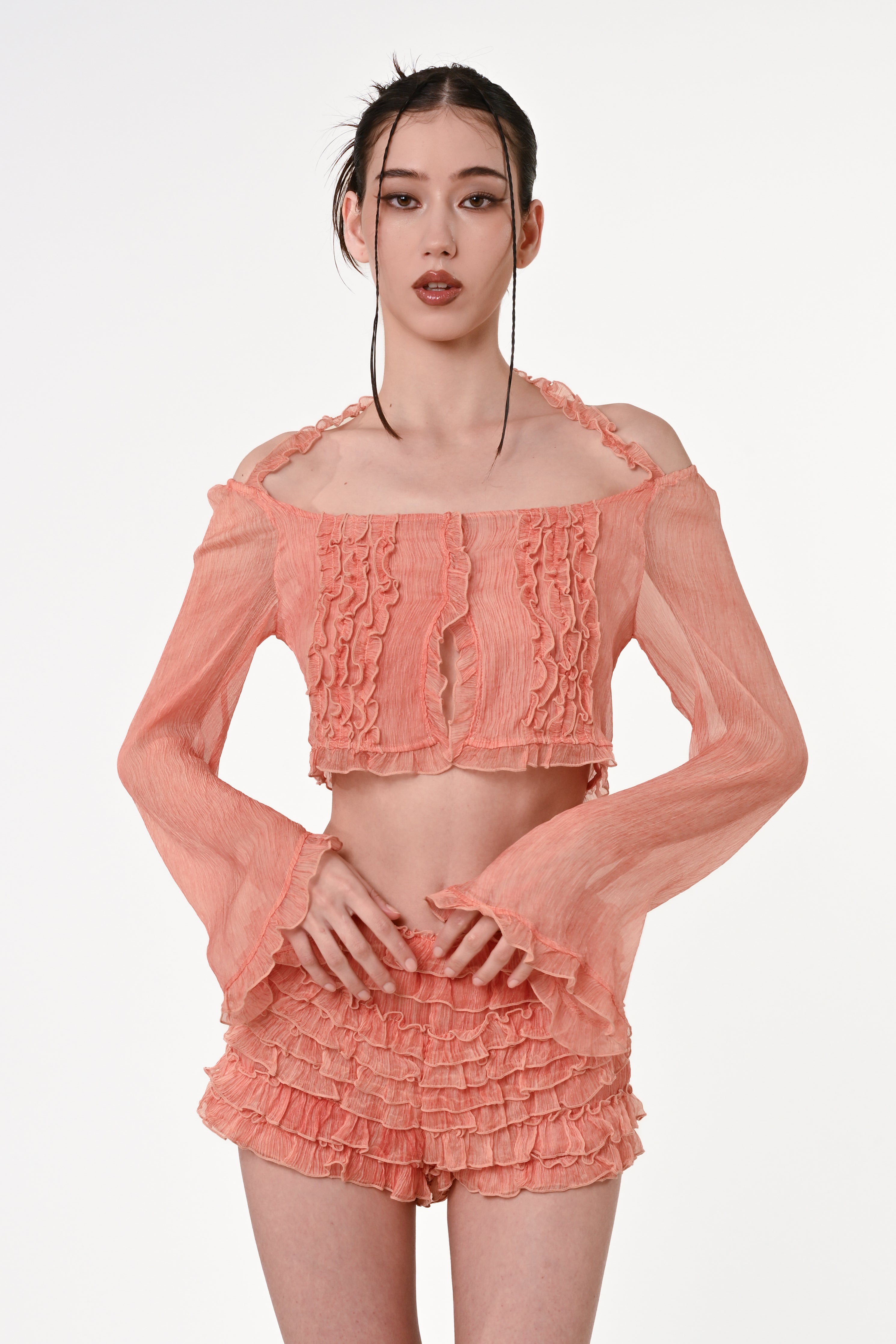 Springs Ruffle Silk Top