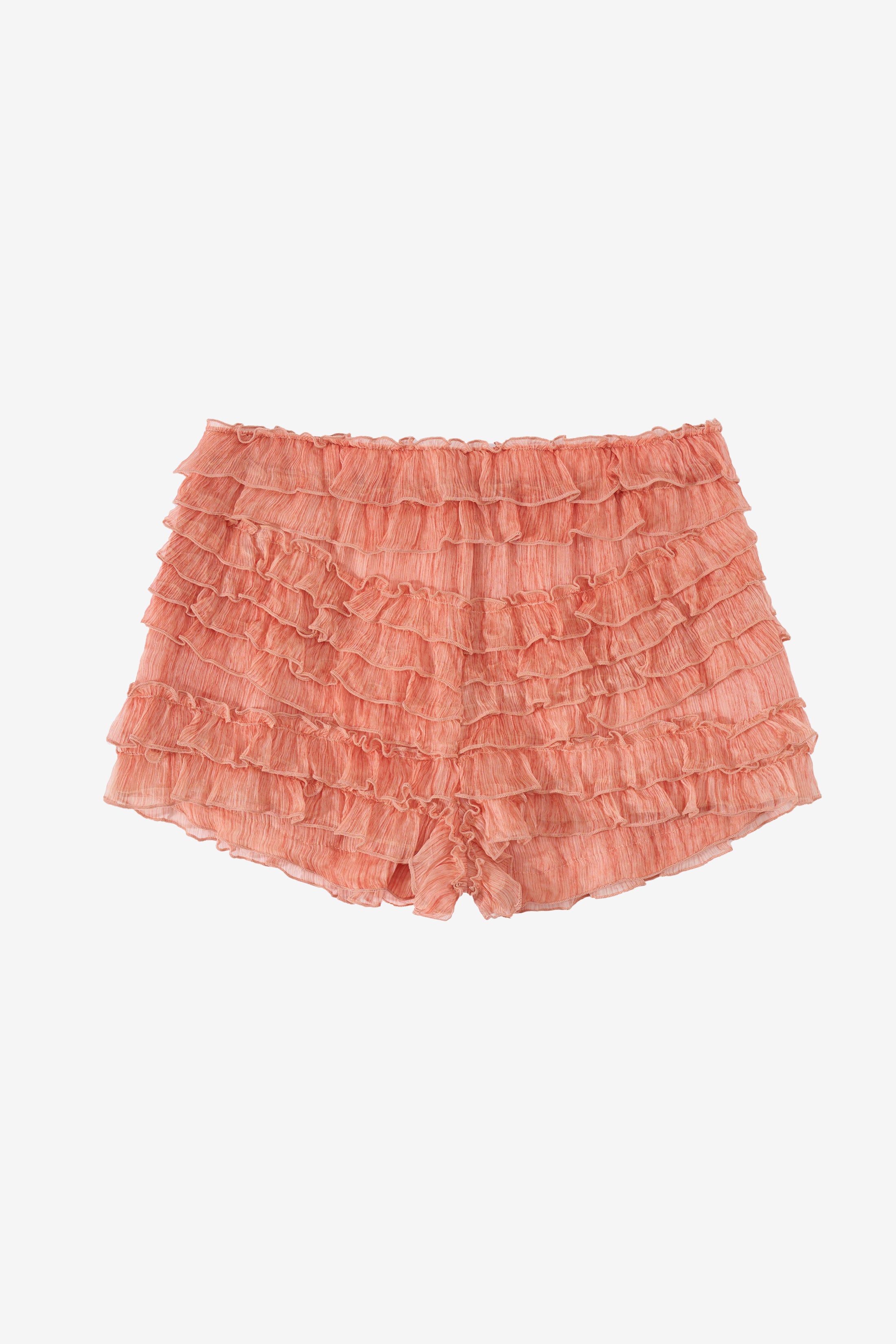 Springs Ruffle Silk Shorts