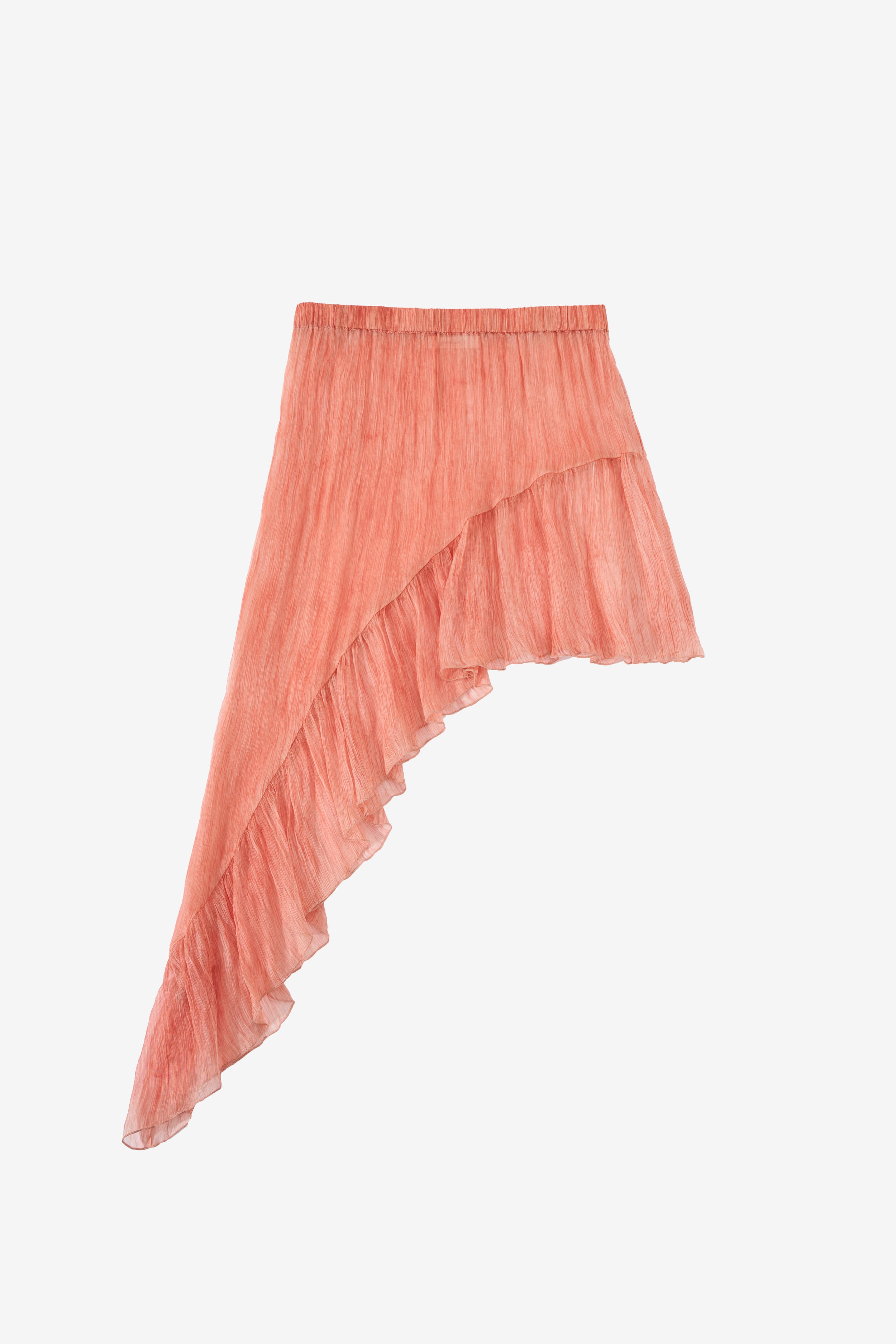Springs Ruffle Silk Skirt