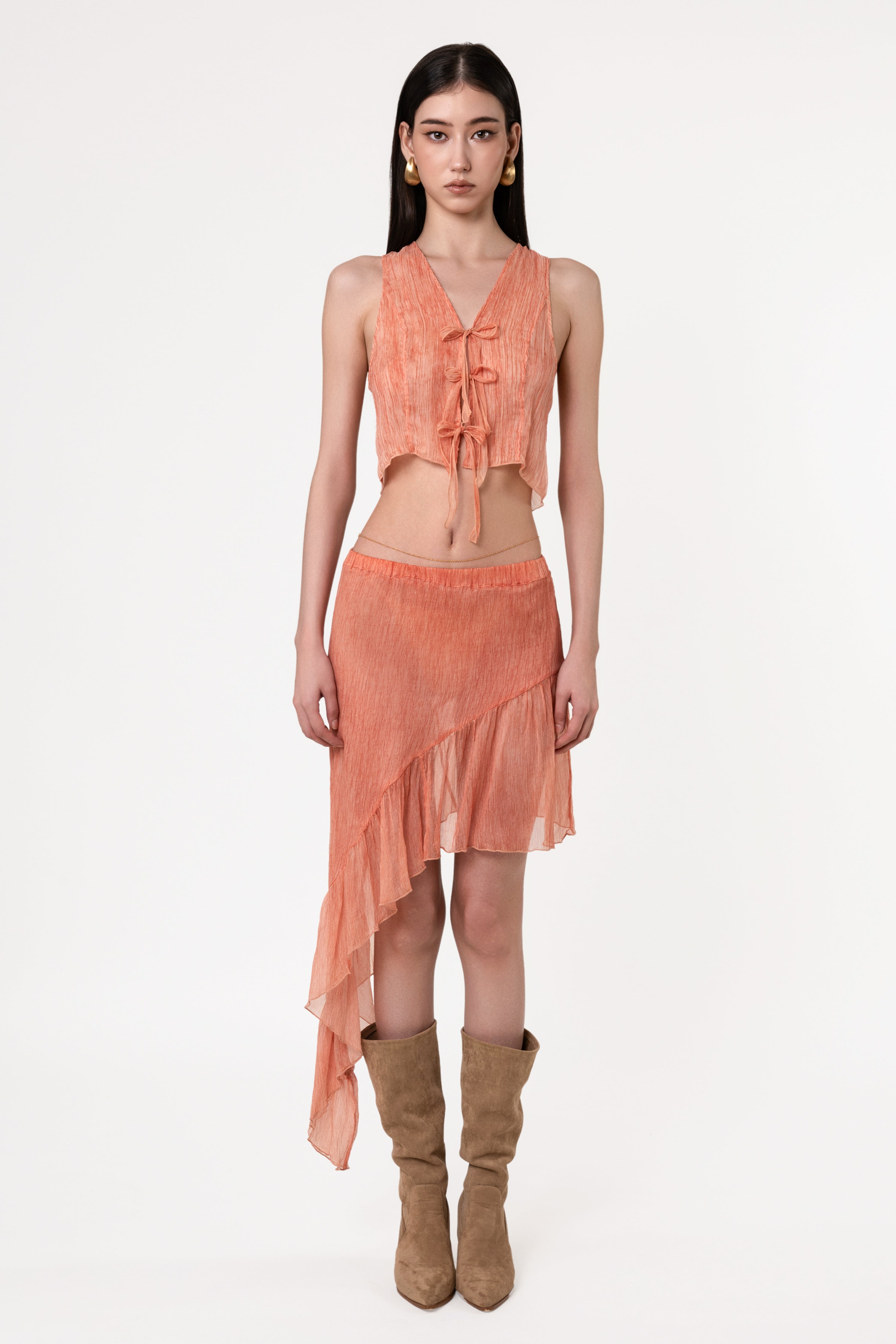 Springs Bow Silk Vest