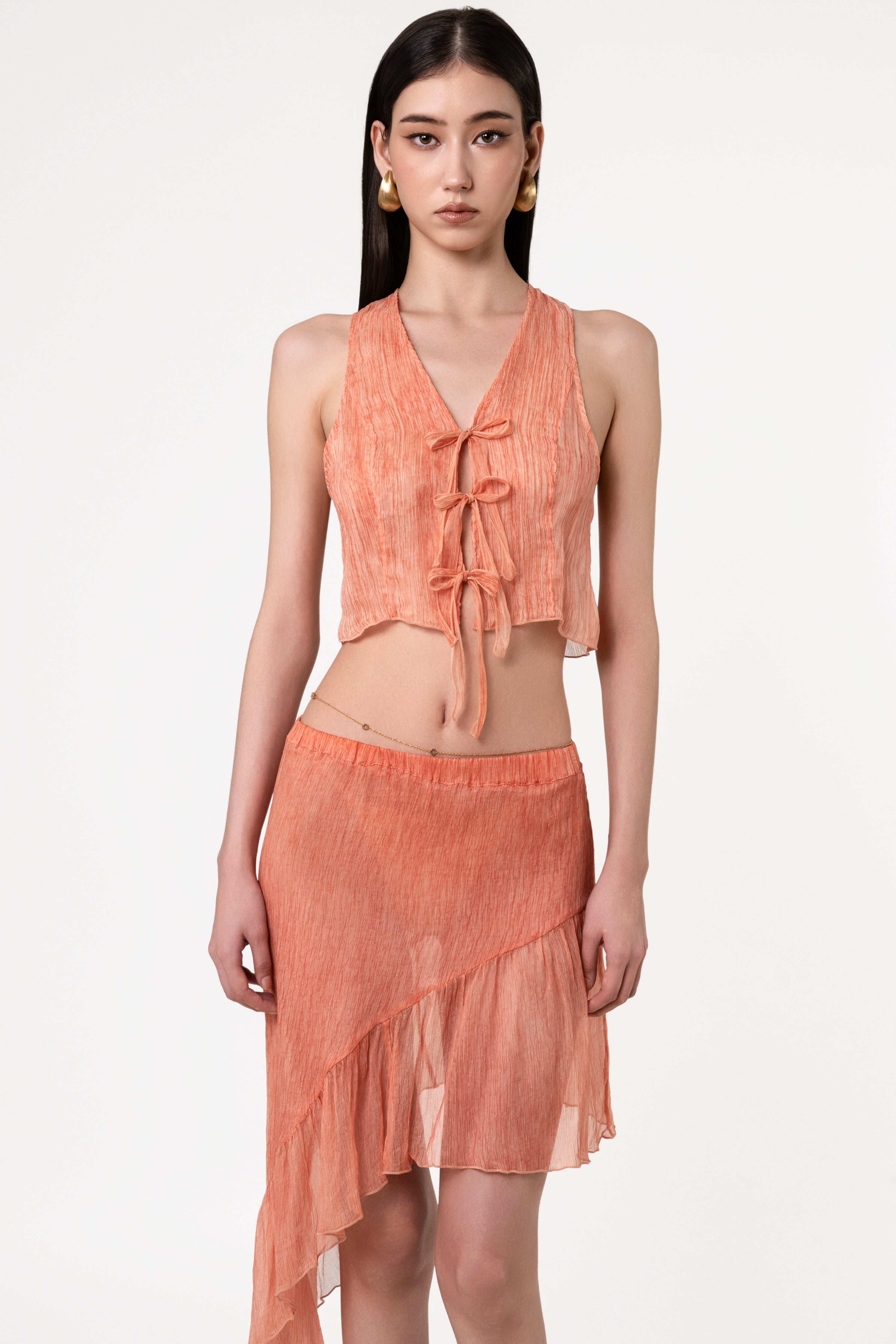 Springs Bow Silk Vest