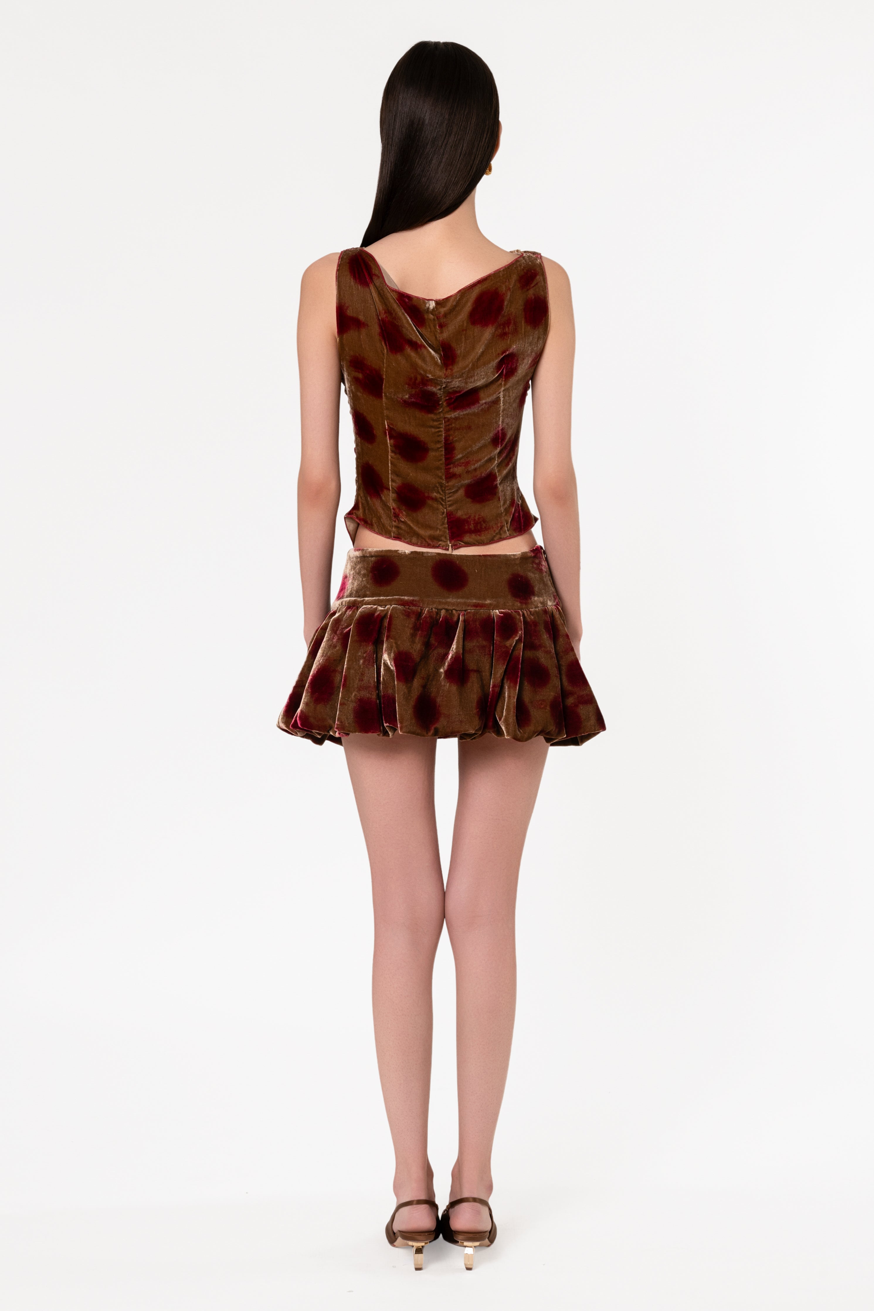 Susu Velvet Draped Top