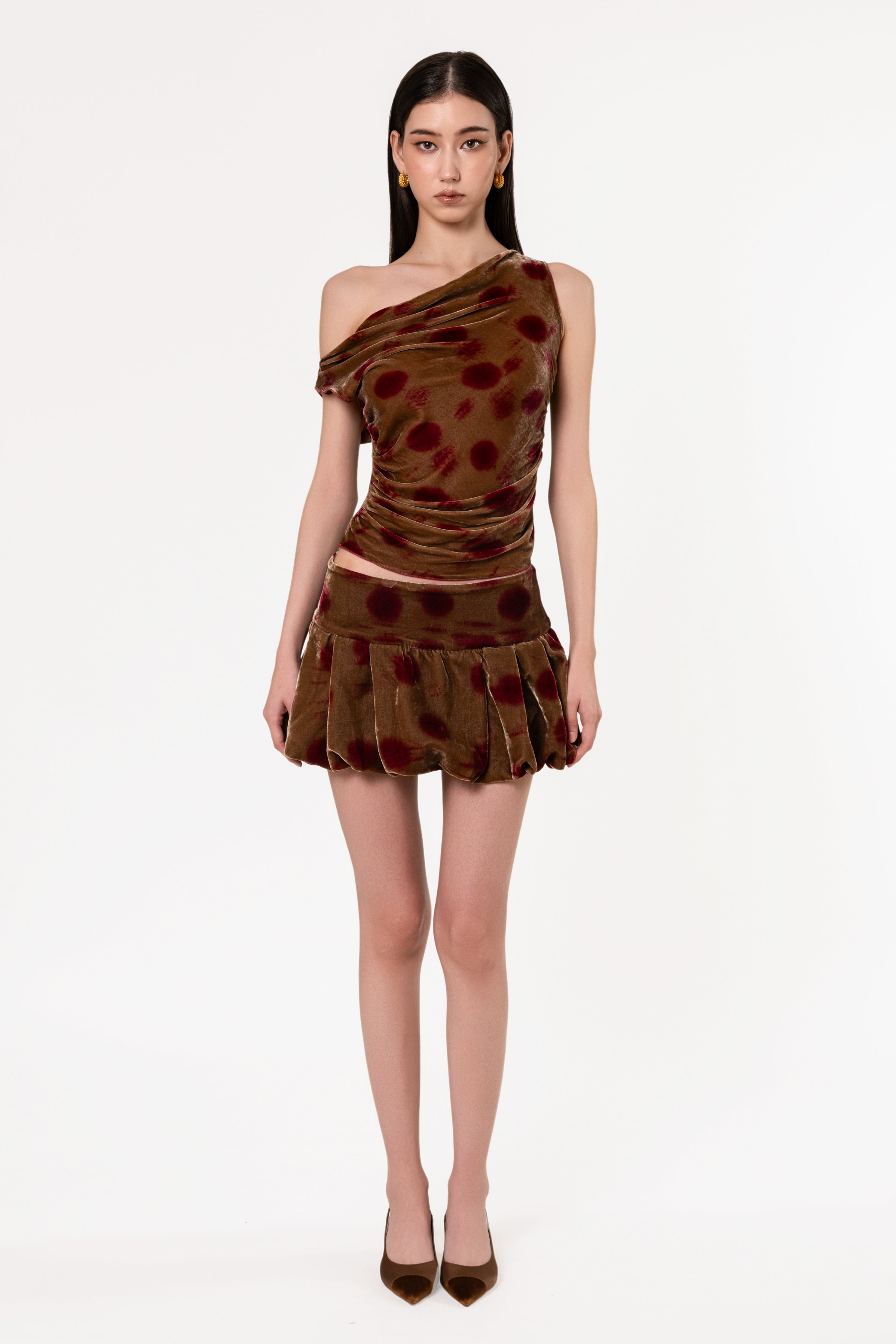Susu Velvet Bubble Skirt