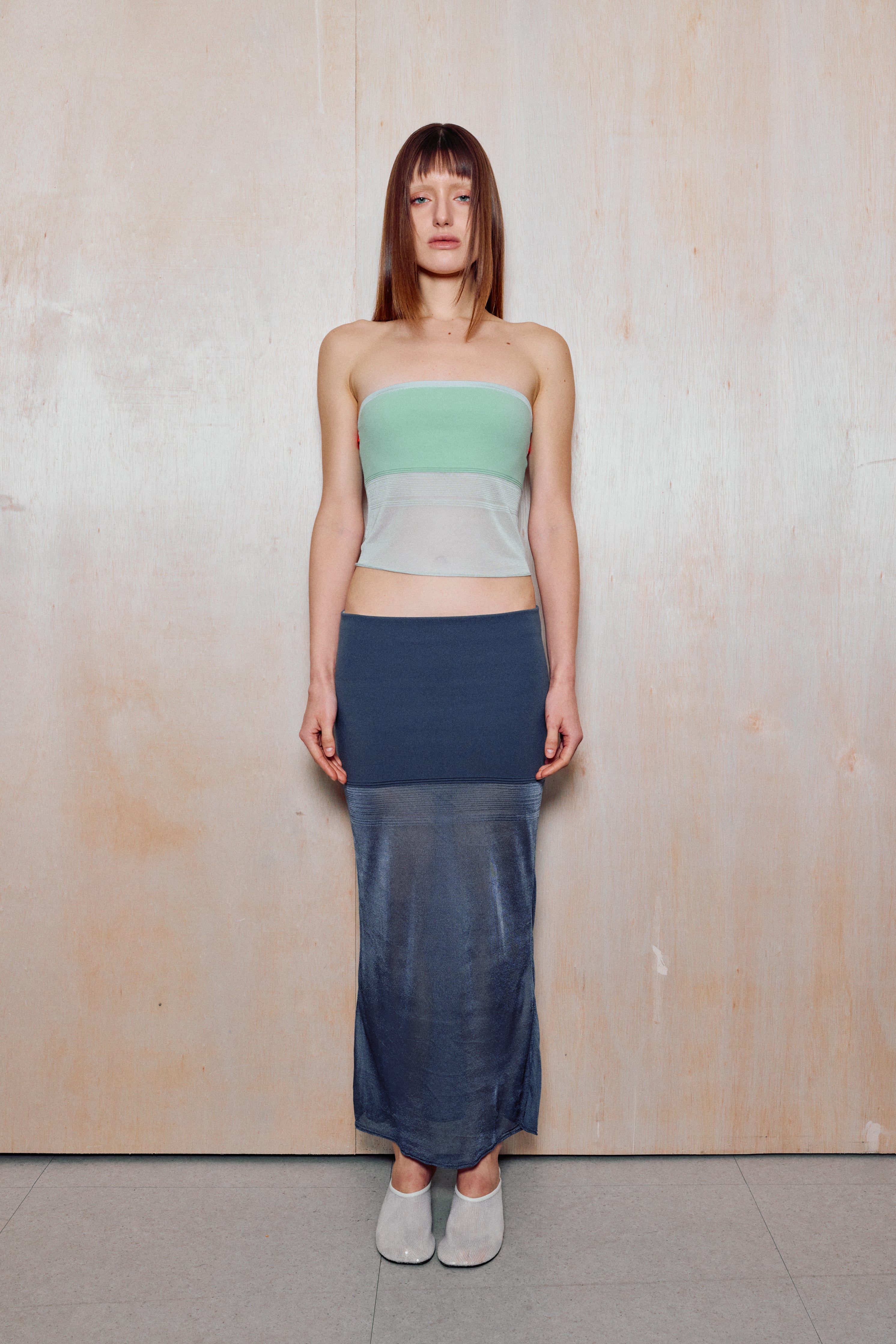 The Whisper Maxi Skirt in Grey
