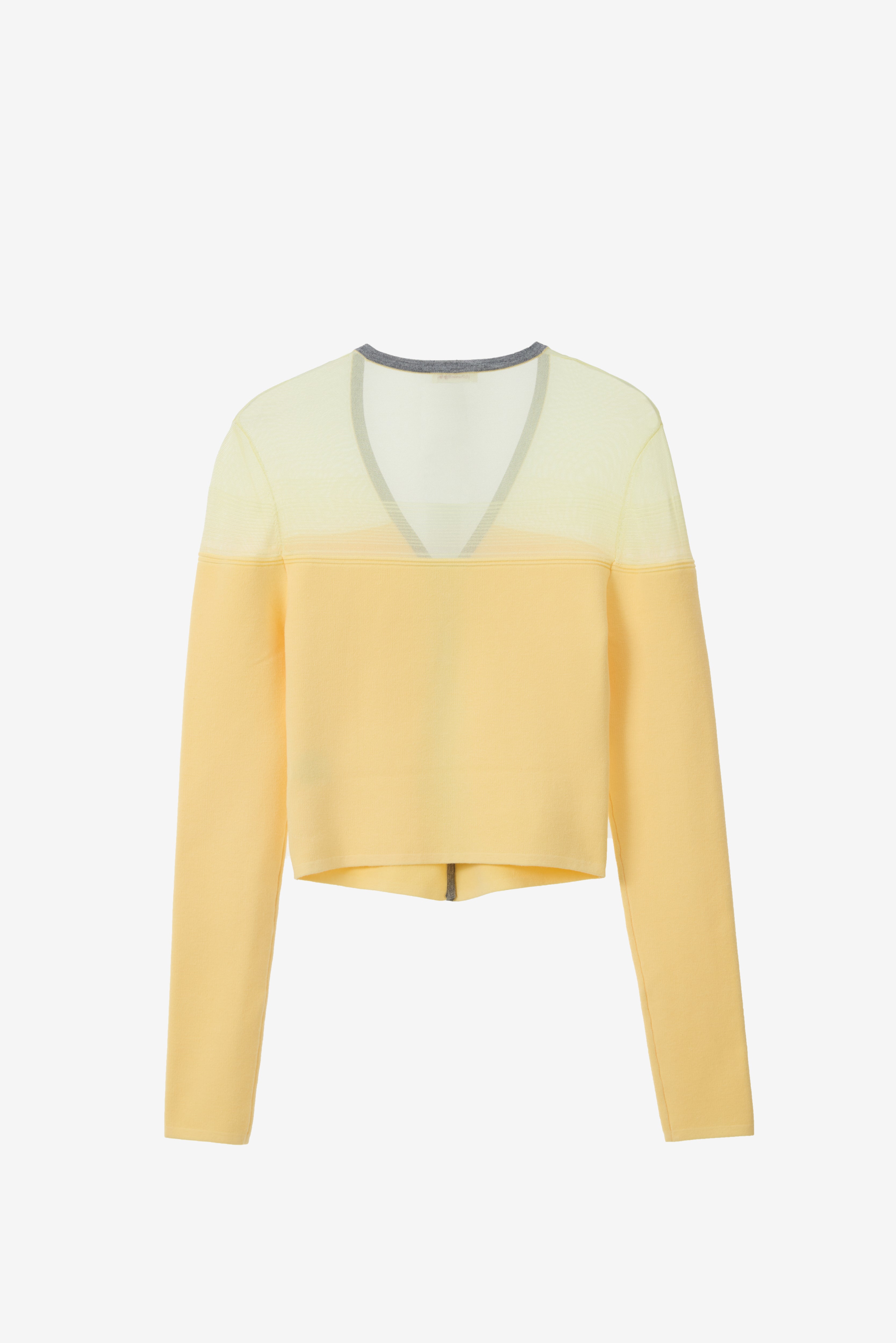 The Whisper Semi-Sheer Cardigan in Butter