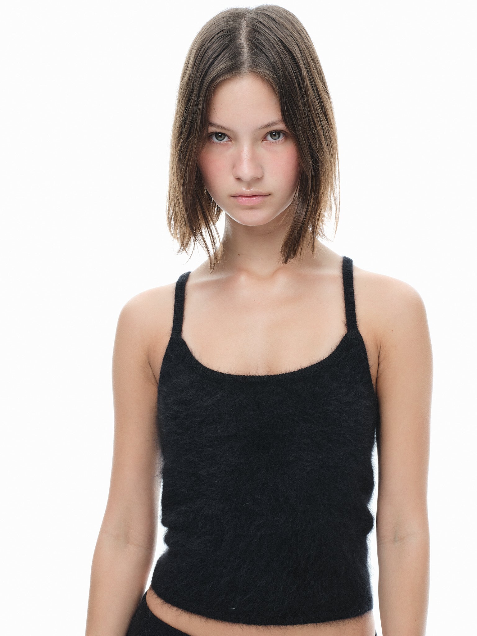 Hairy Cashmere Tank - Black