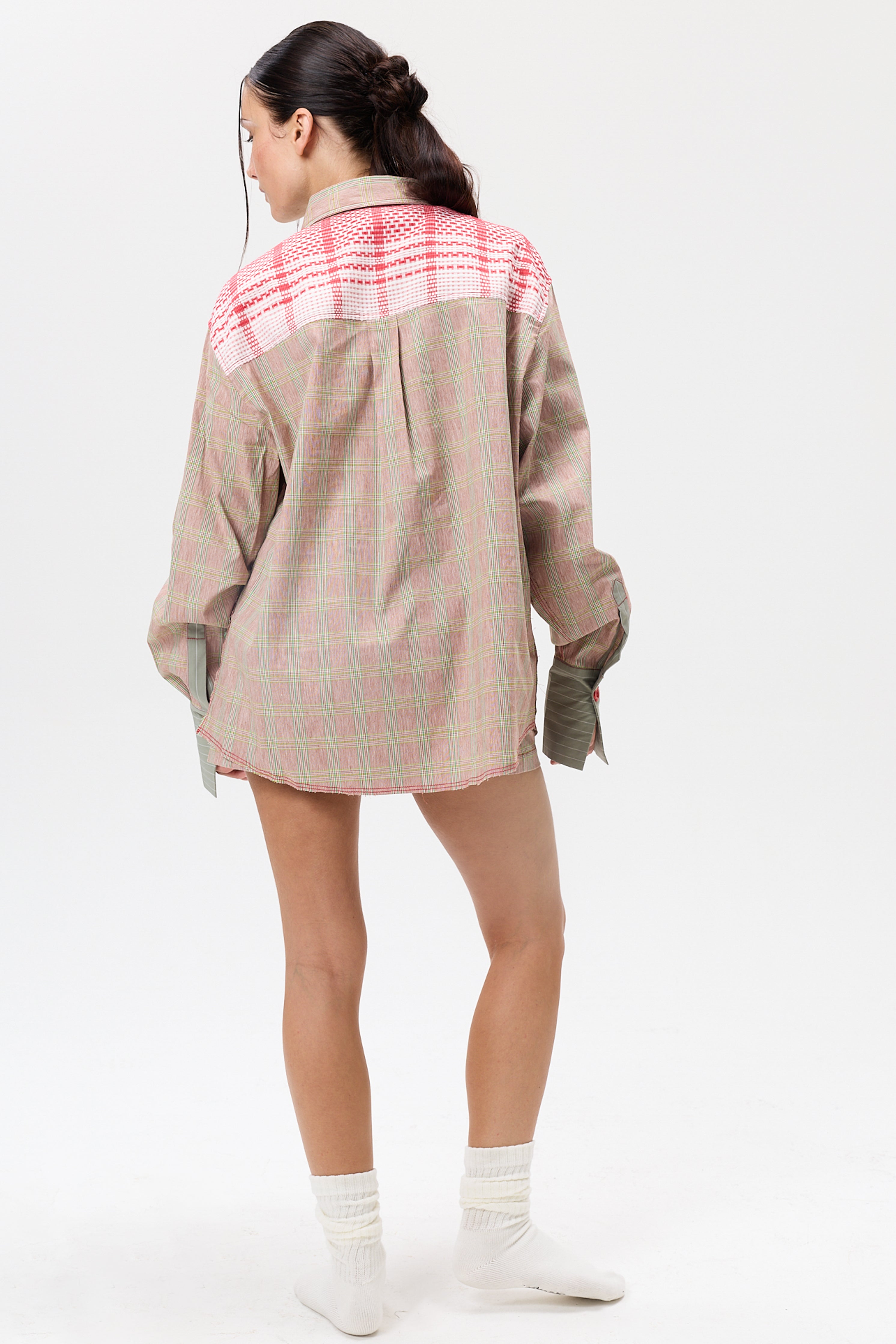"I HEART U" Patchwork Button Up- Combo #4