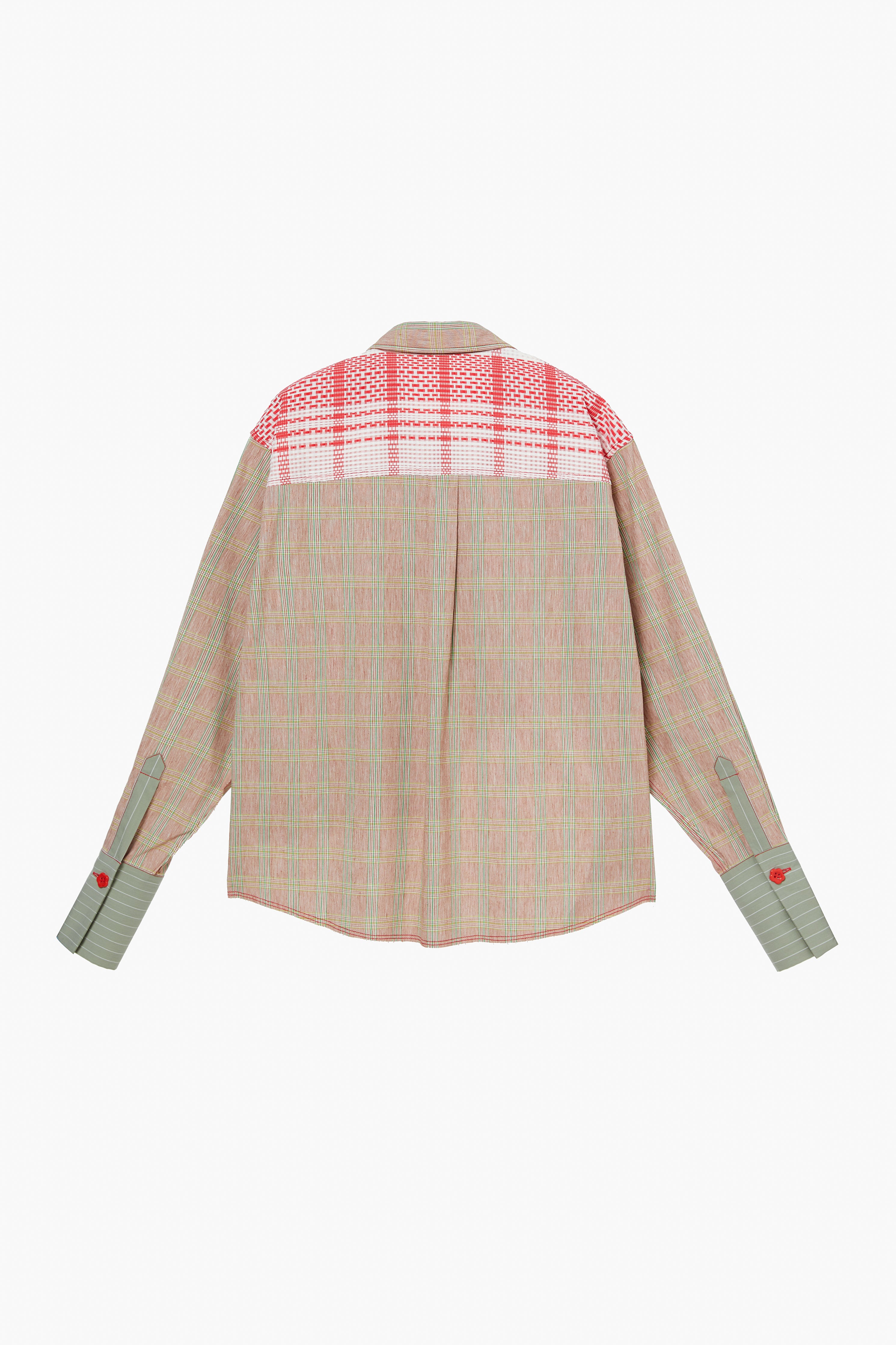 "I HEART U" Patchwork Button Up- Combo #4