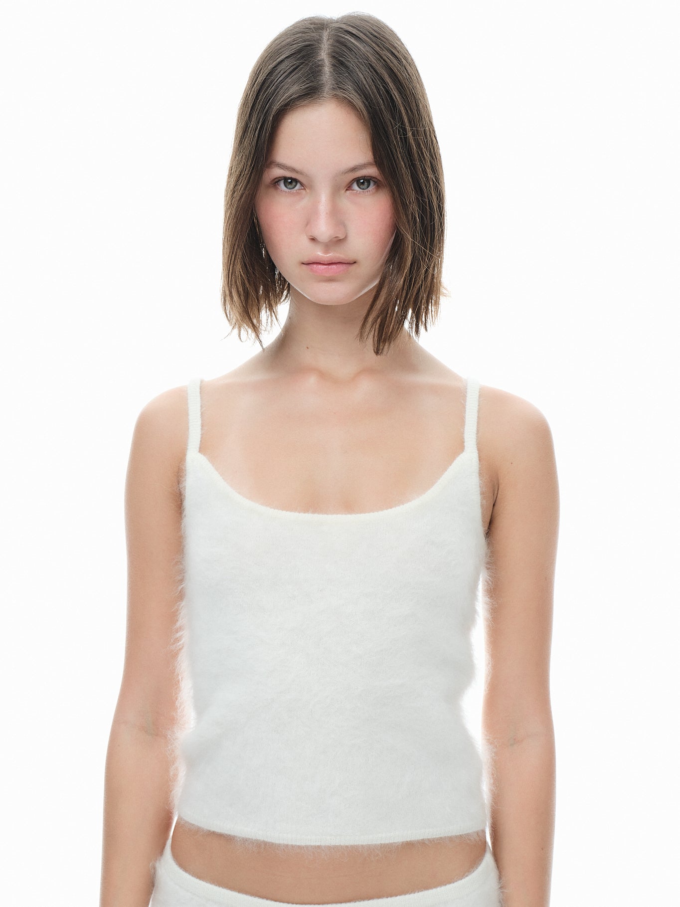 Hairy Cashmere Tank - Milk