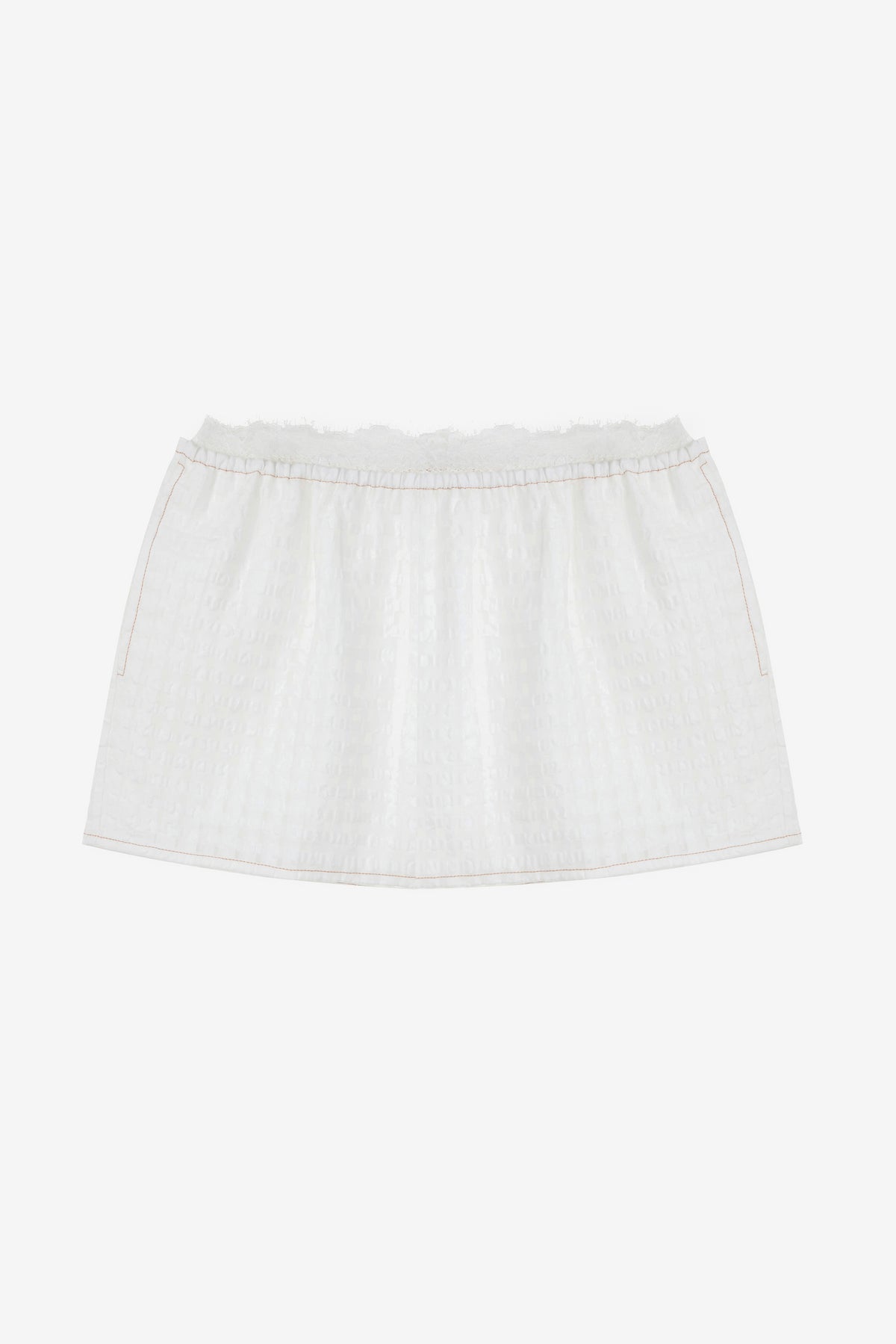 Peep Lace Skirt - White Checkers