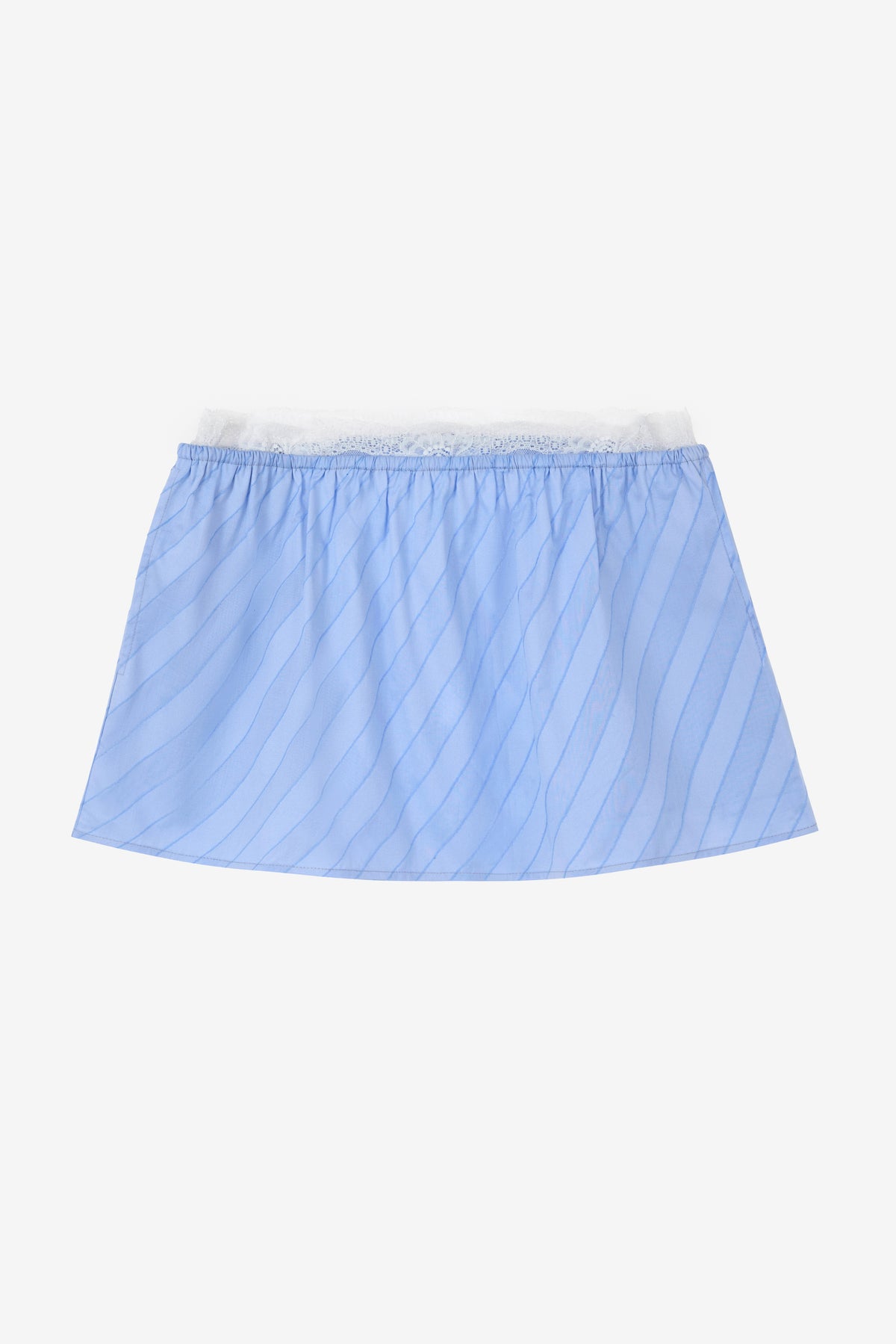 Peep Lace Skirt - Blue Stripes