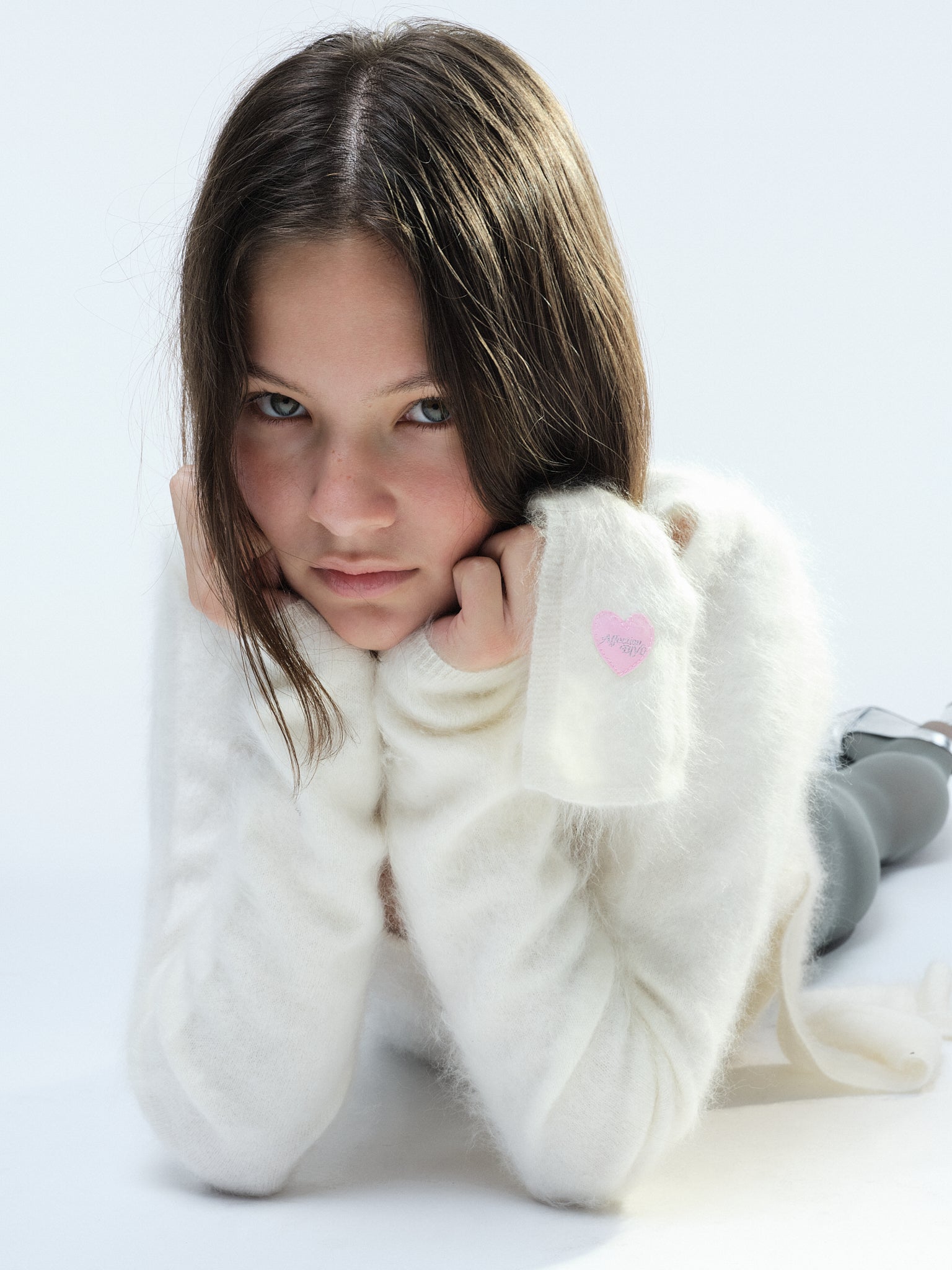 Hairy Cashmere Pocket Scarf - Milk