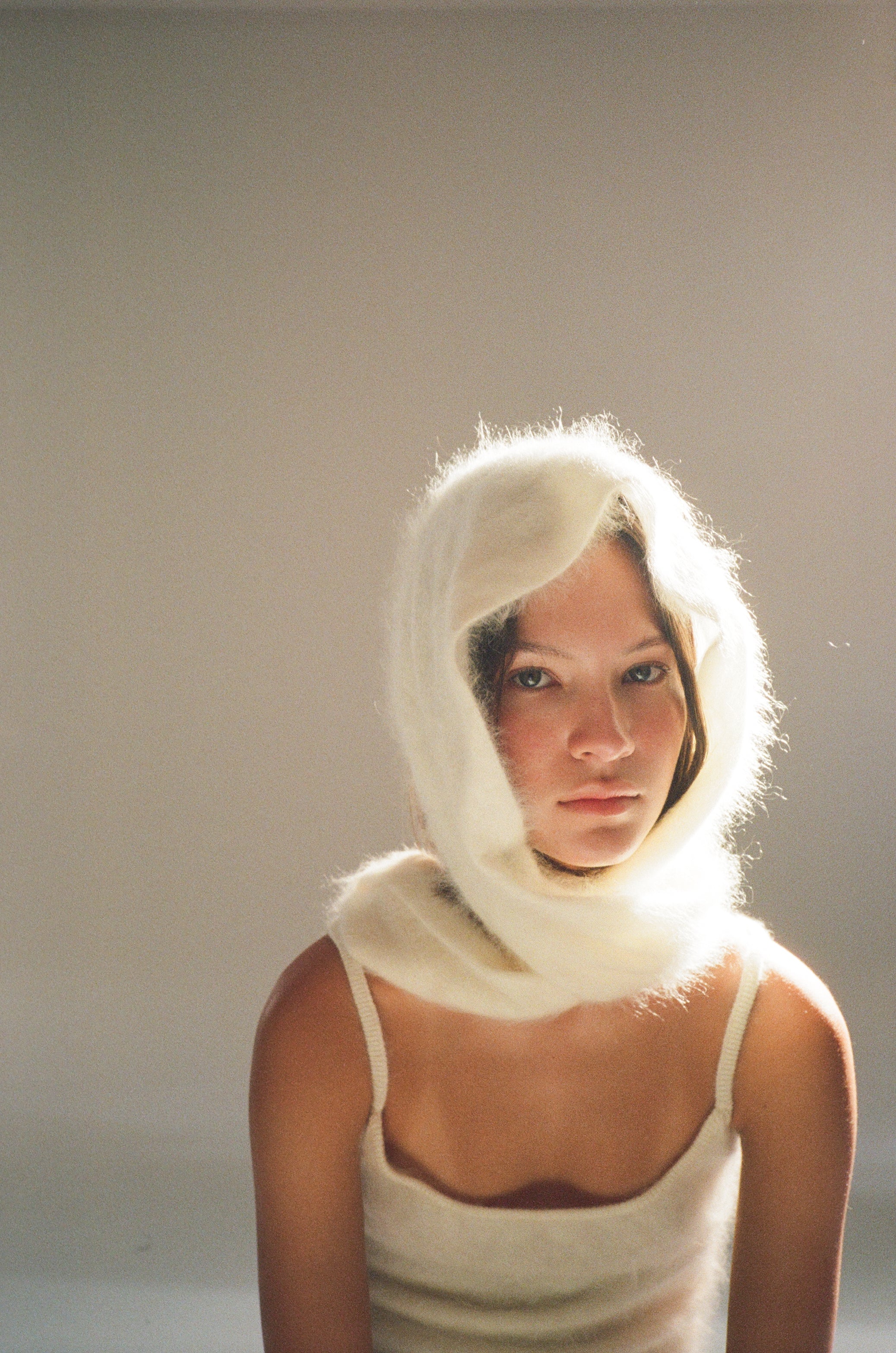 Hairy Cashmere Sleeves - Milk