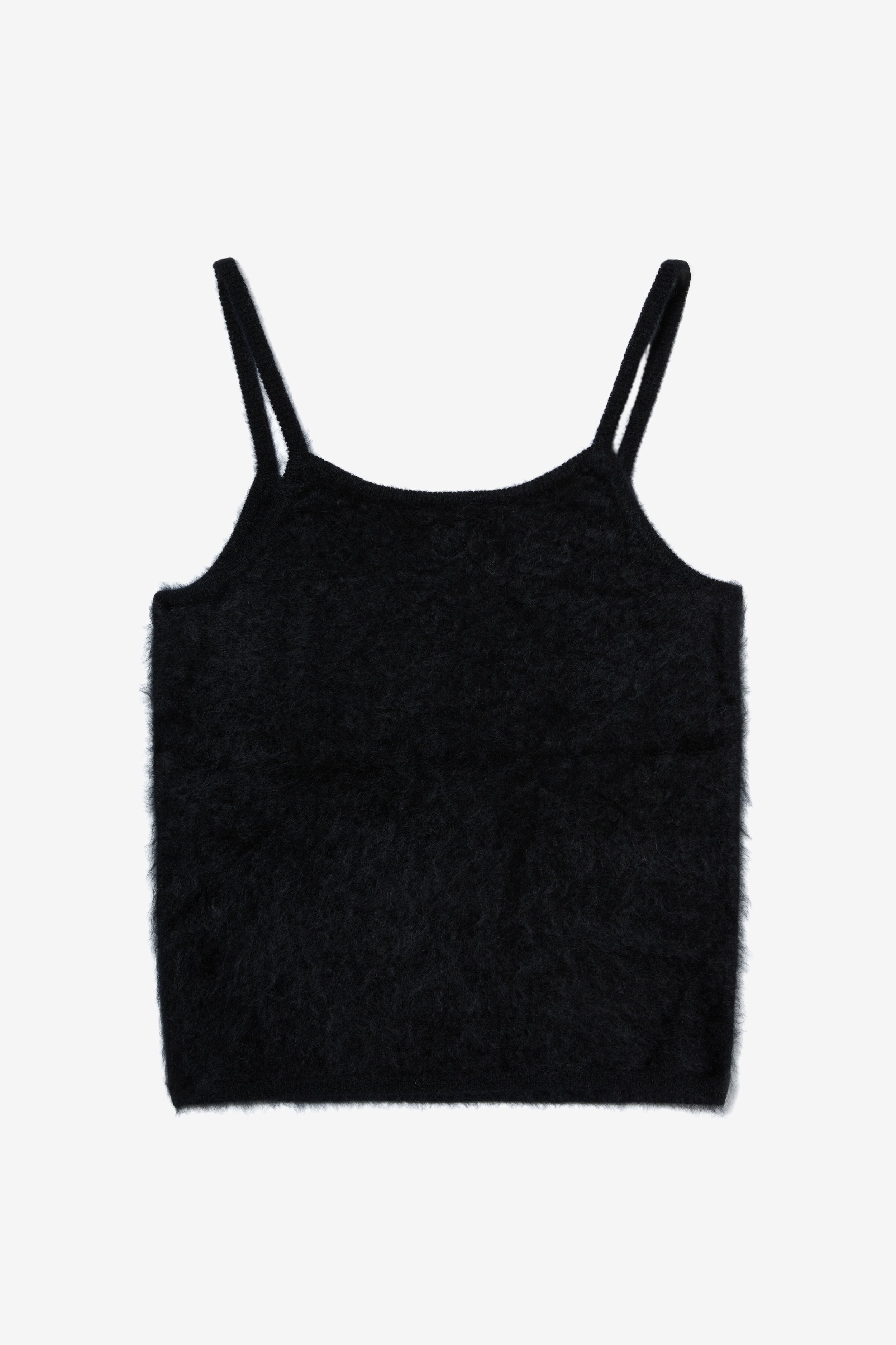 Hairy Cashmere Tank - Black