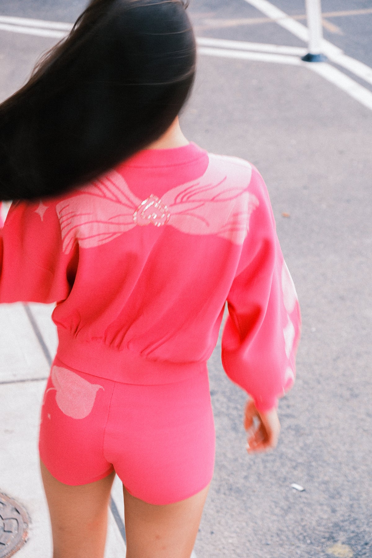The Bow Cardigan in Hot Pink