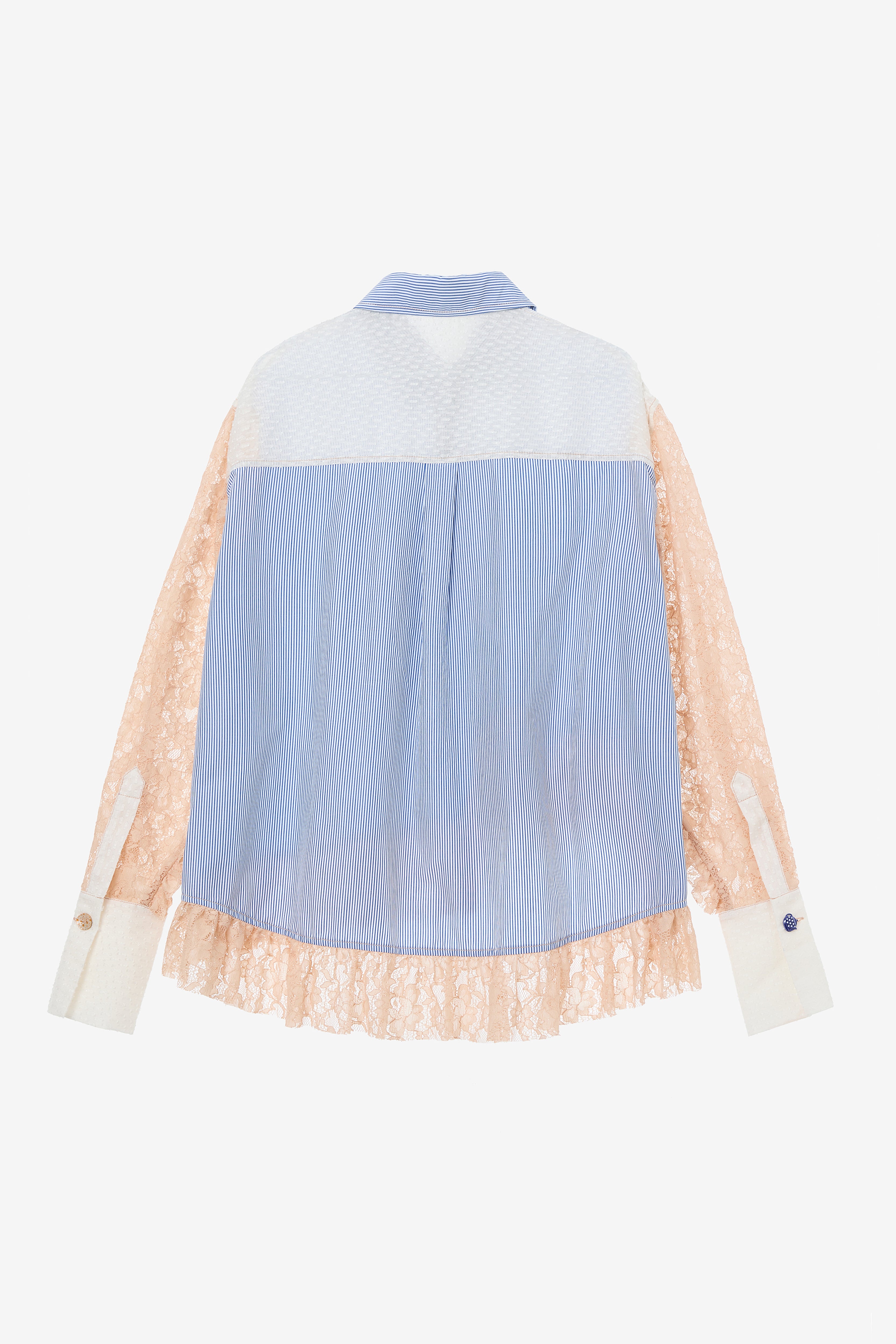 "I HEART U 2" Button Up- Peach Lace