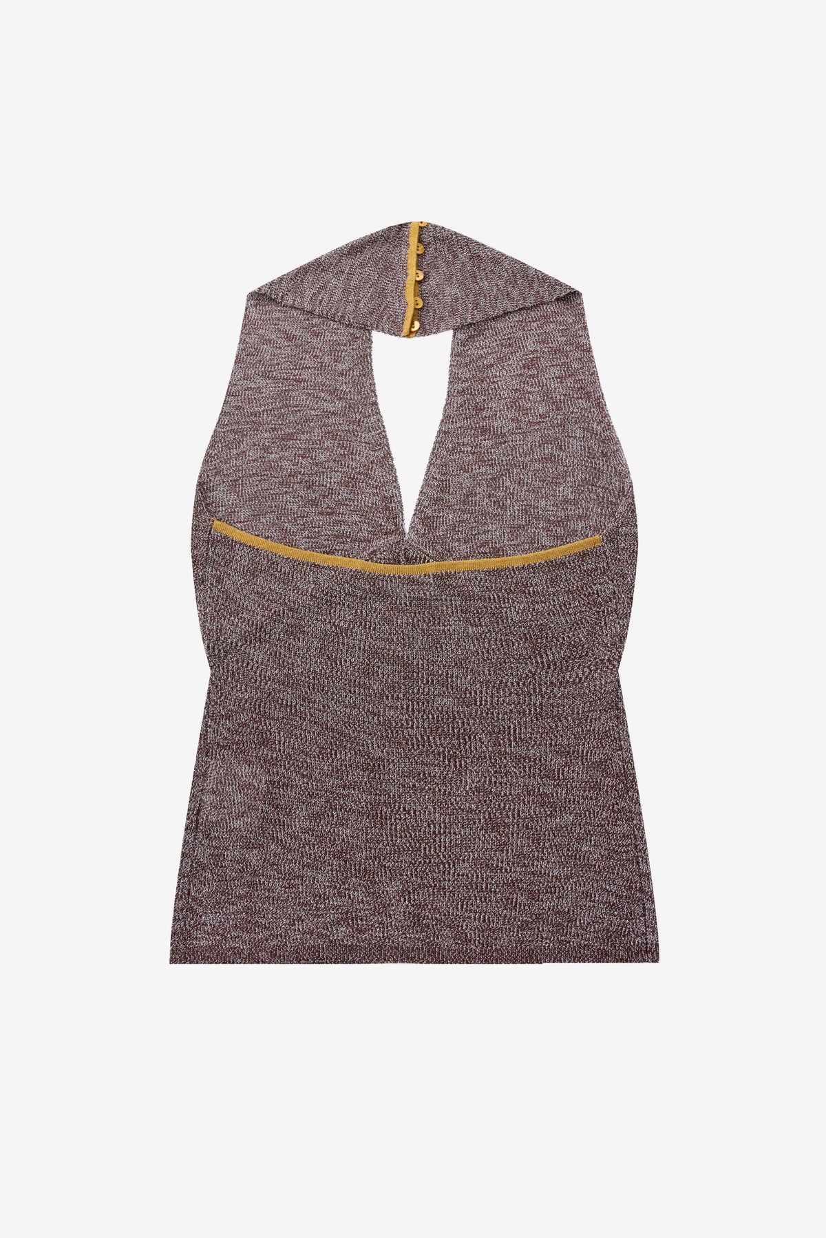 The Galaxy Halter Top in Silver Brown
