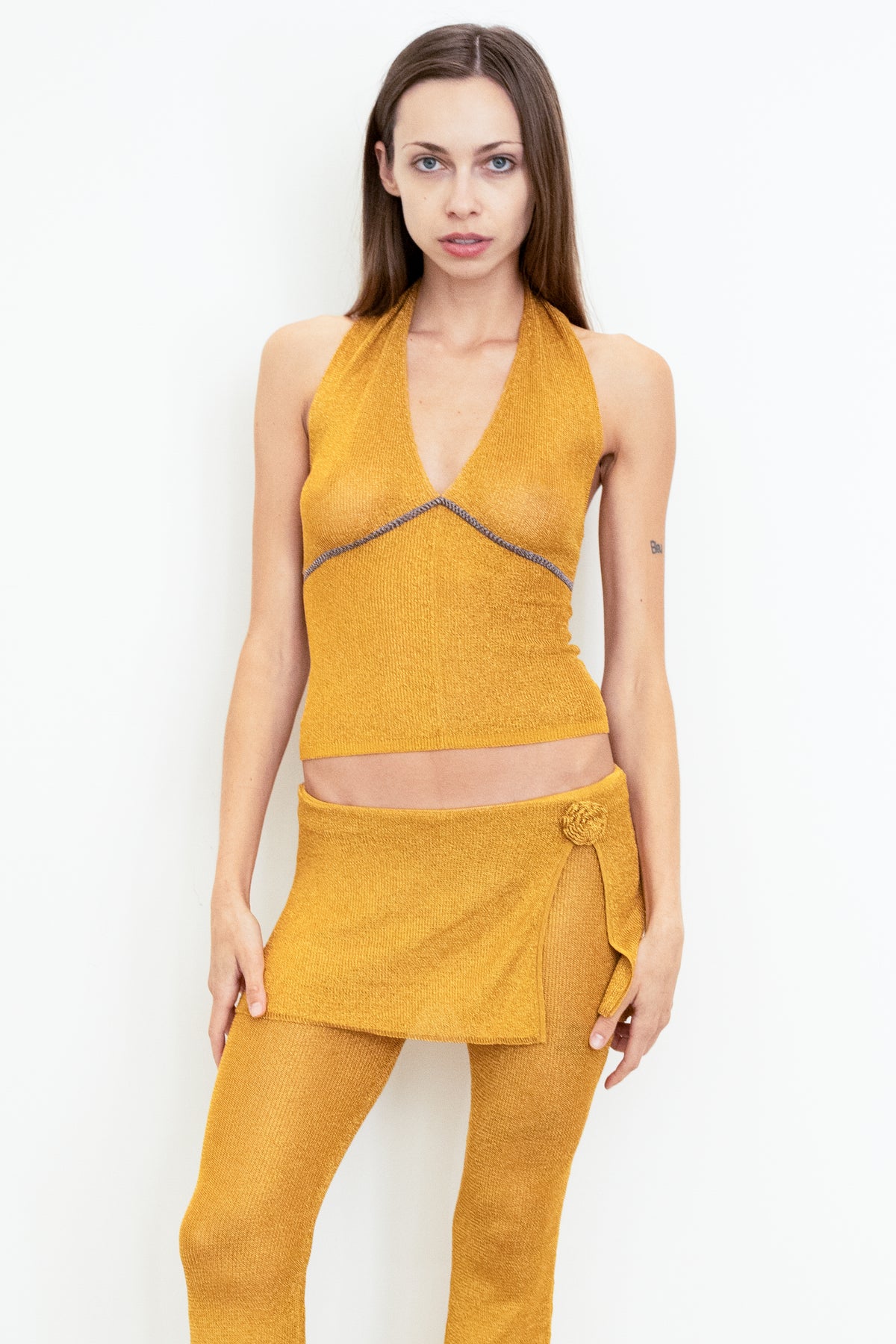 The Galaxy Halter Top in Gold