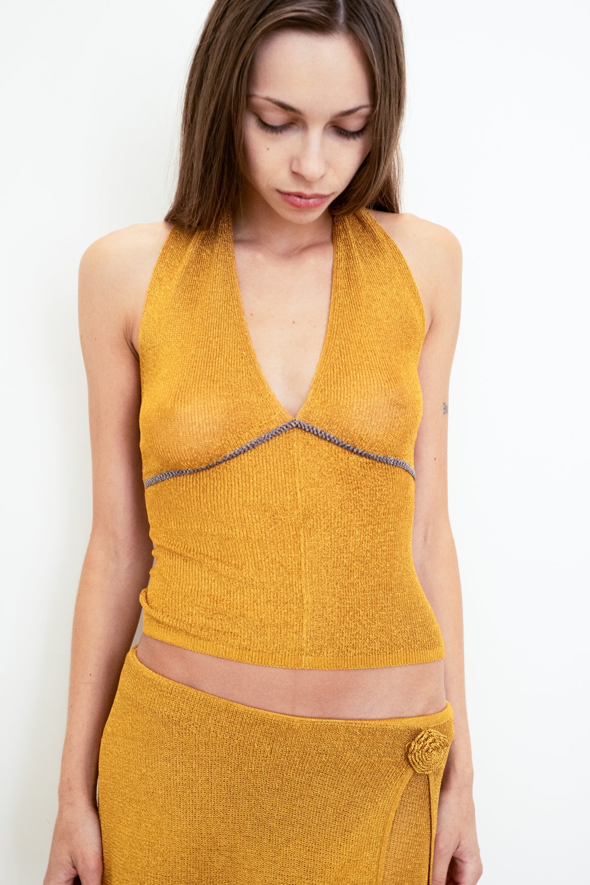 The Galaxy Halter Top in Gold