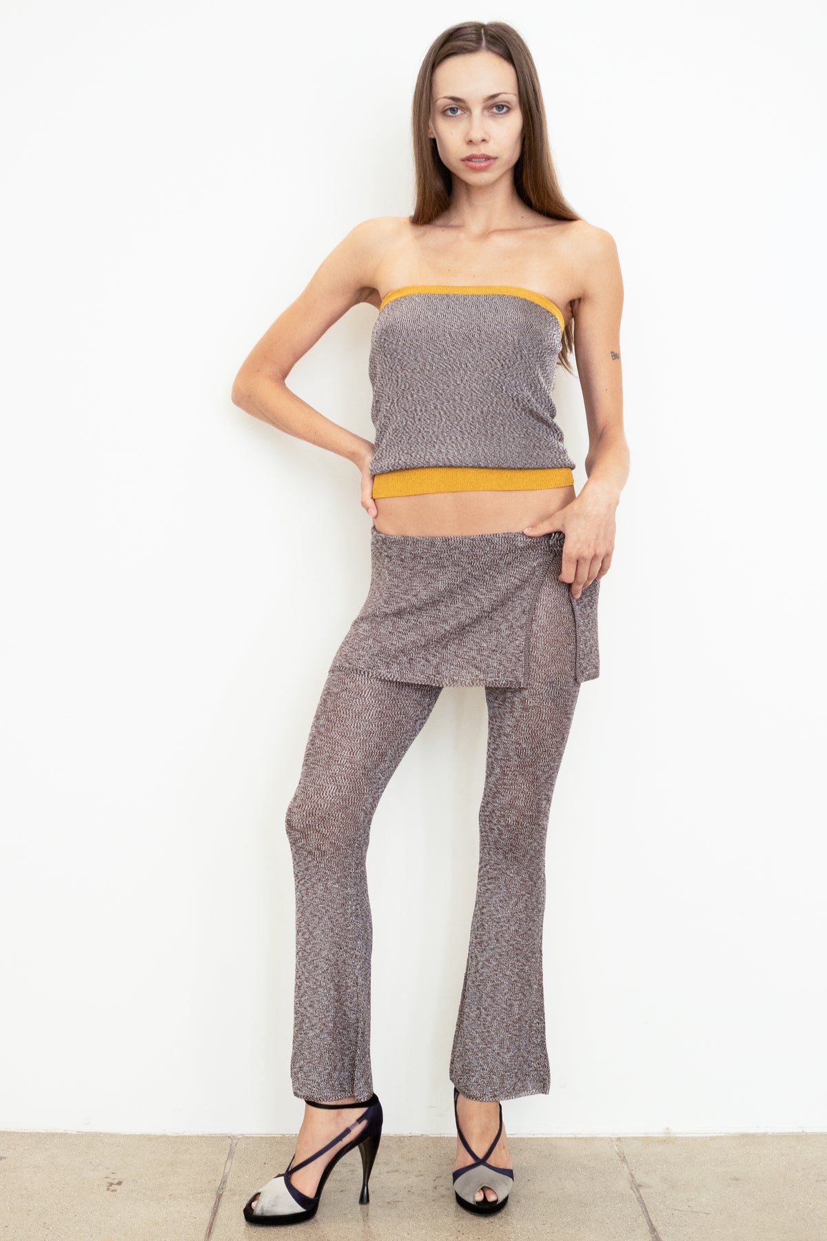 The Galaxy Pants in Silver Brown