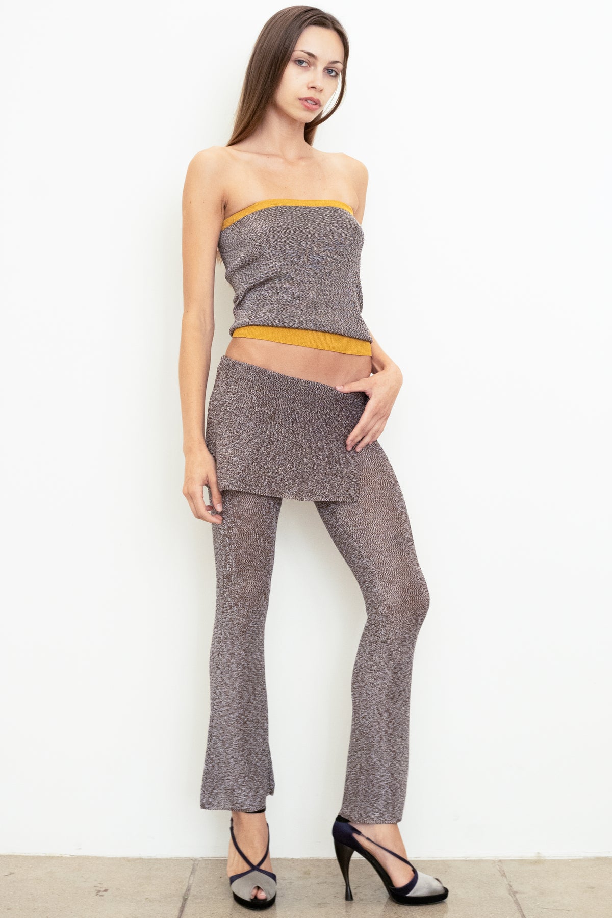 The Galaxy Pants in Silver Brown