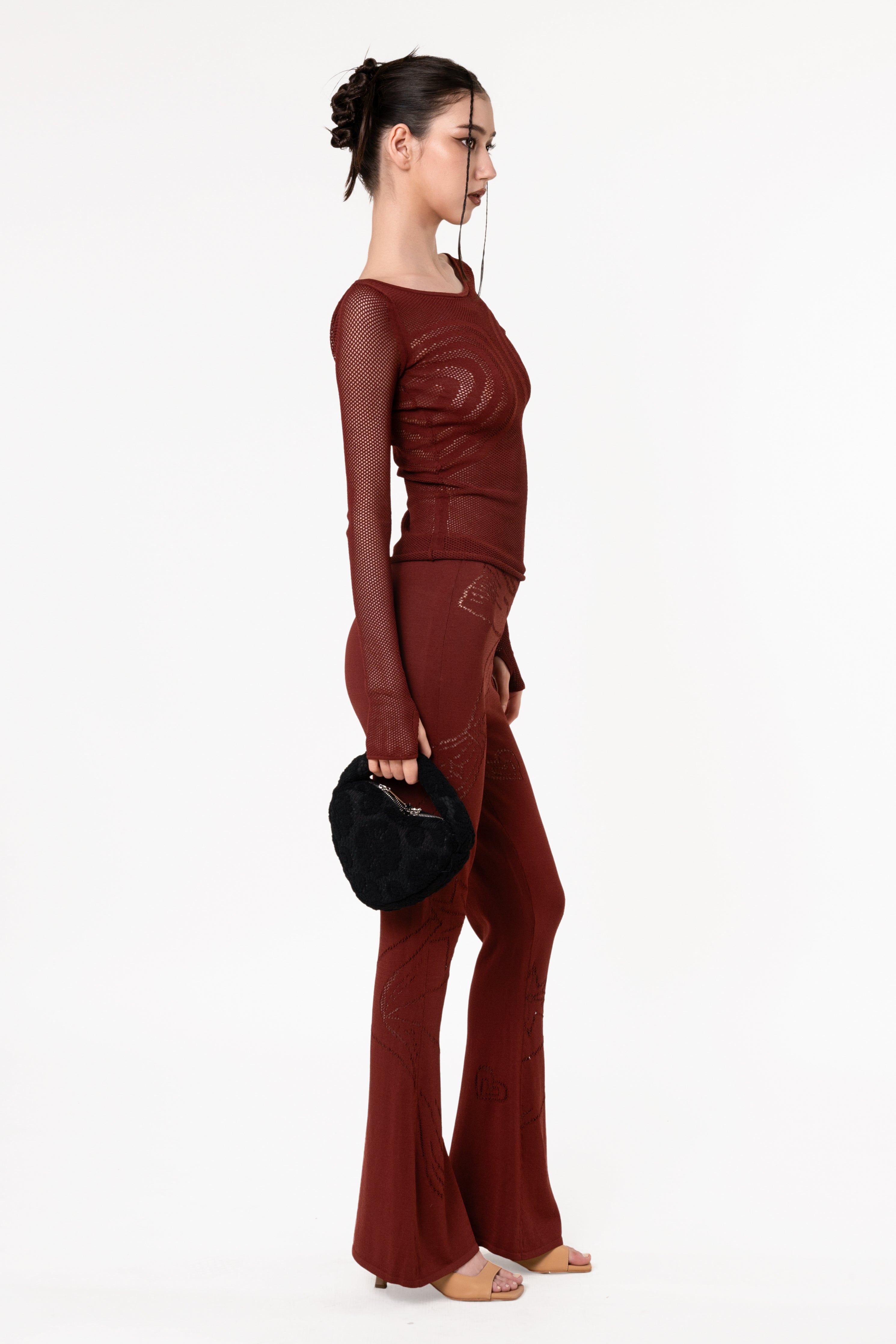 The Bow Pants in Rosewood