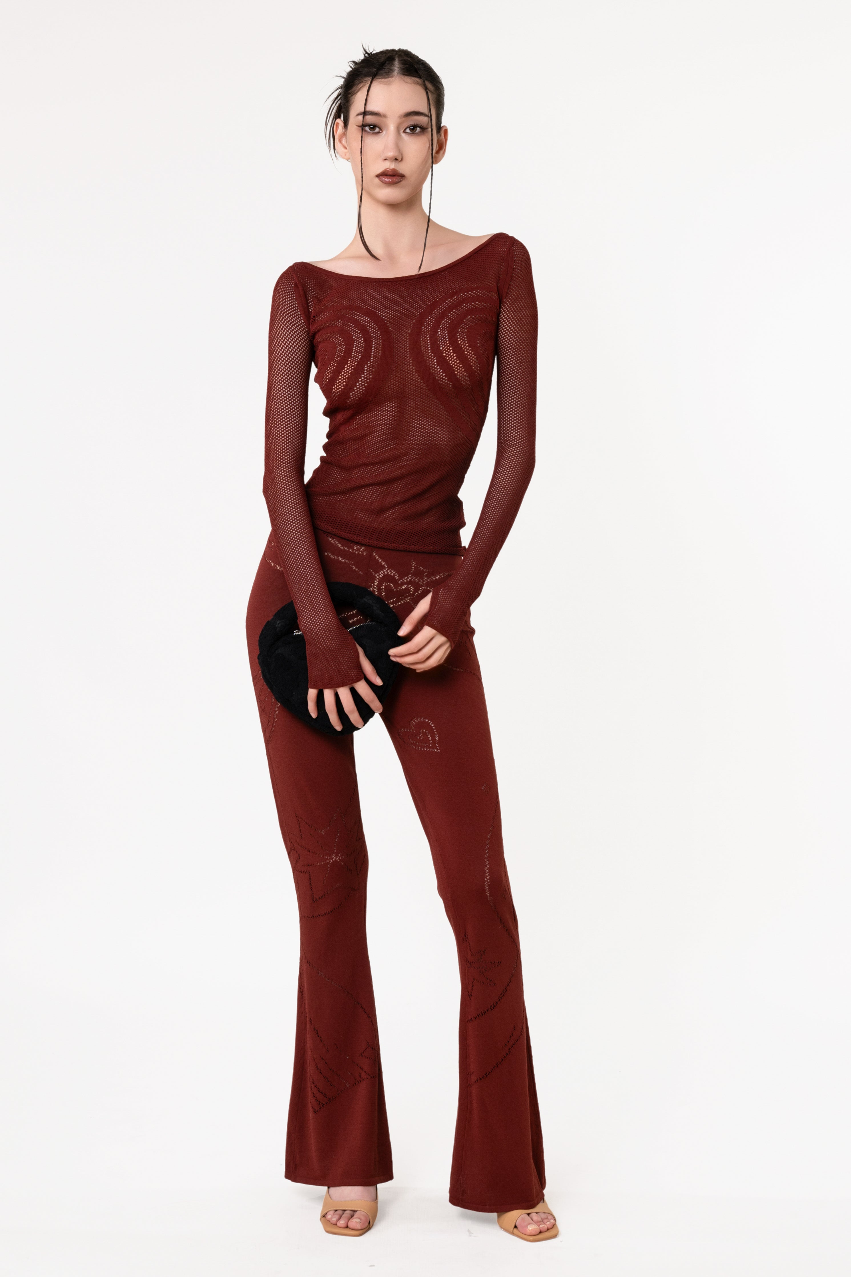 The Bow Pants in Rosewood