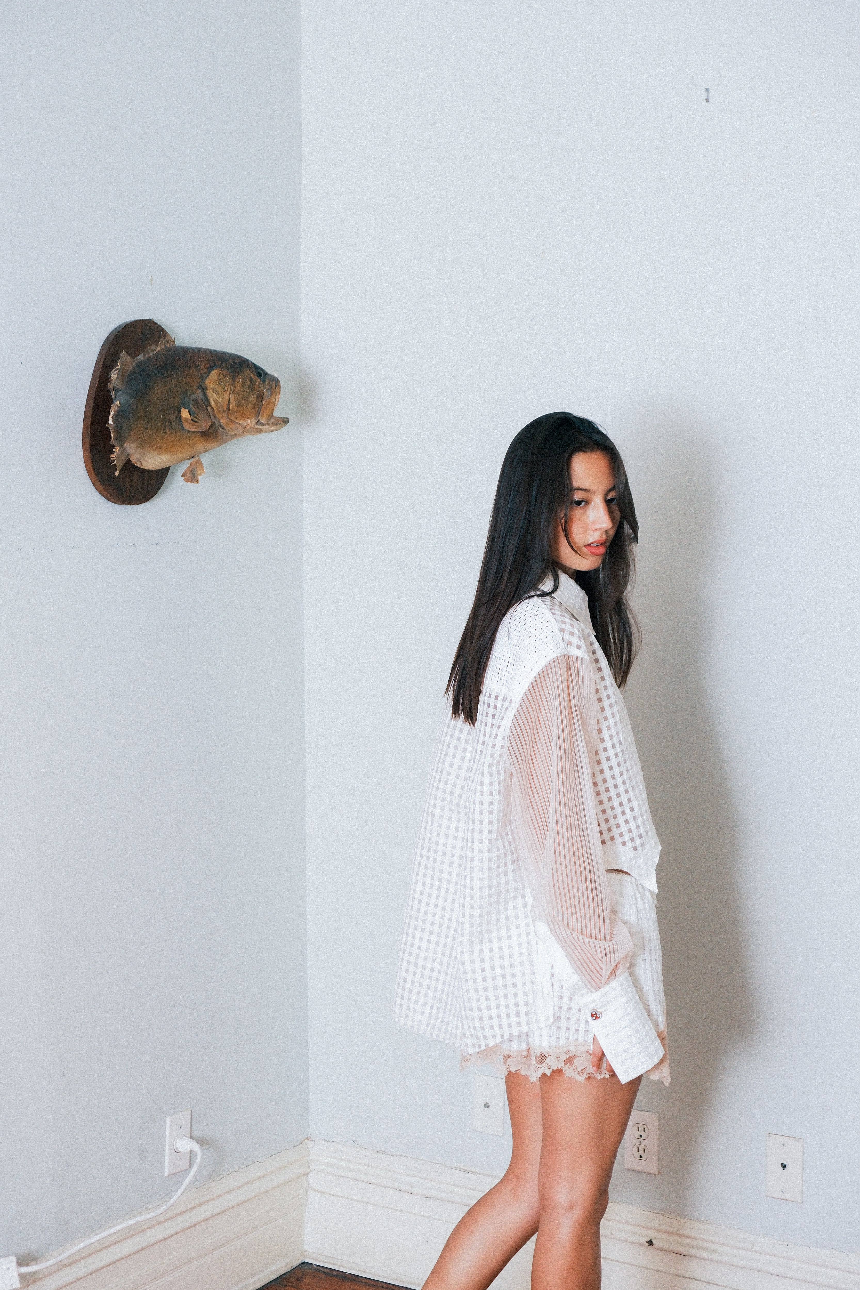 "I HEART U 2" Button Up- Checkers & Stripes