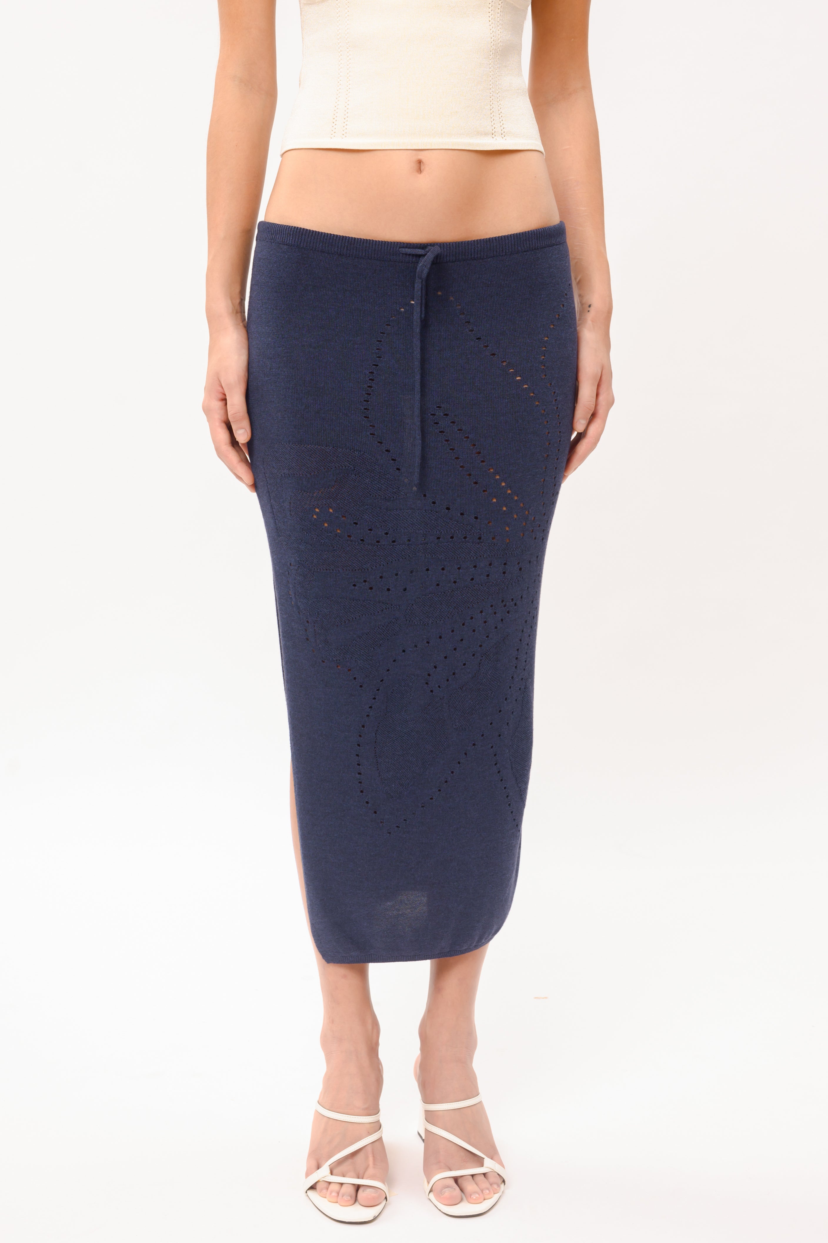 Lily Maxi Skirt in Navy