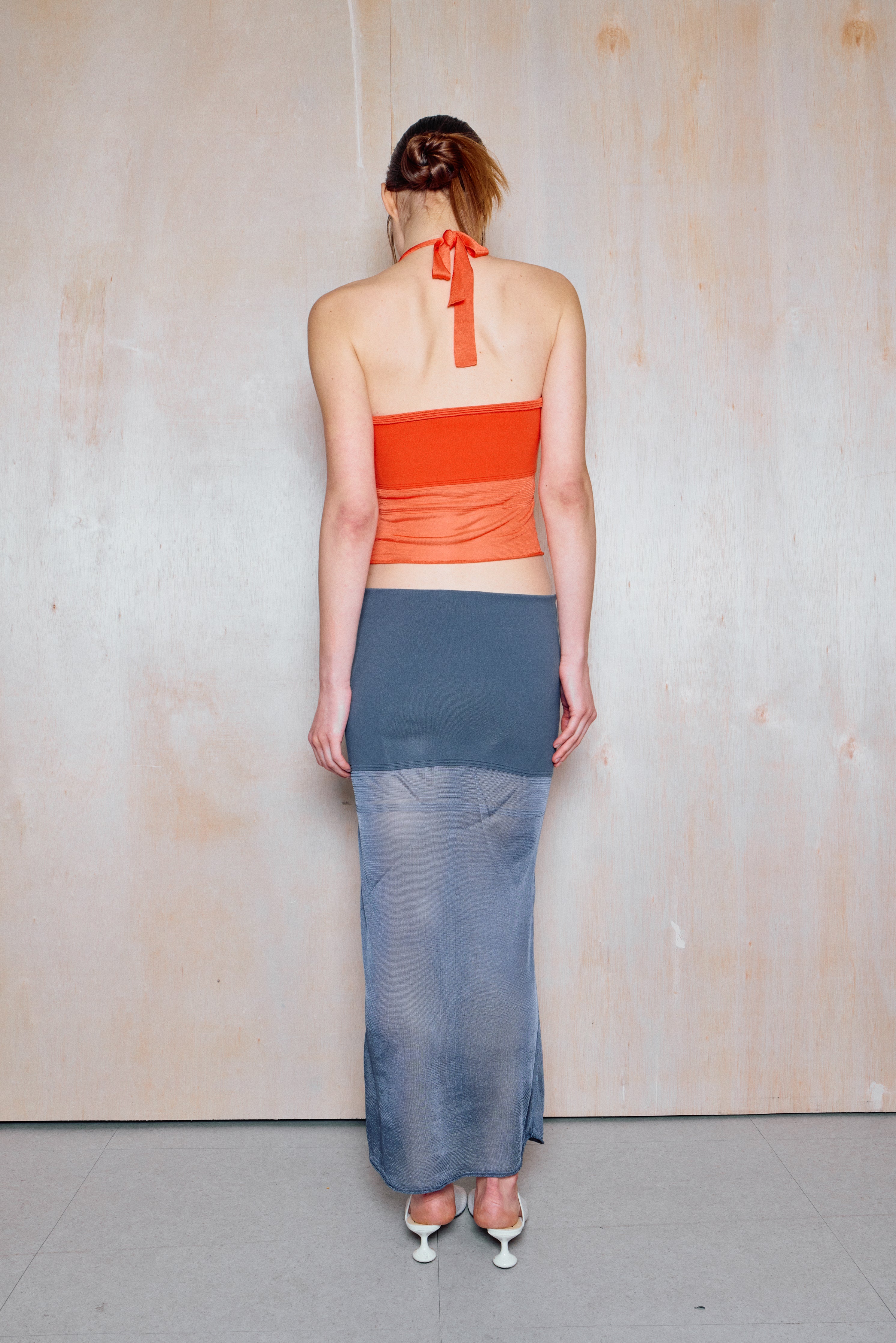 The Whisper Halter Top in Tomato