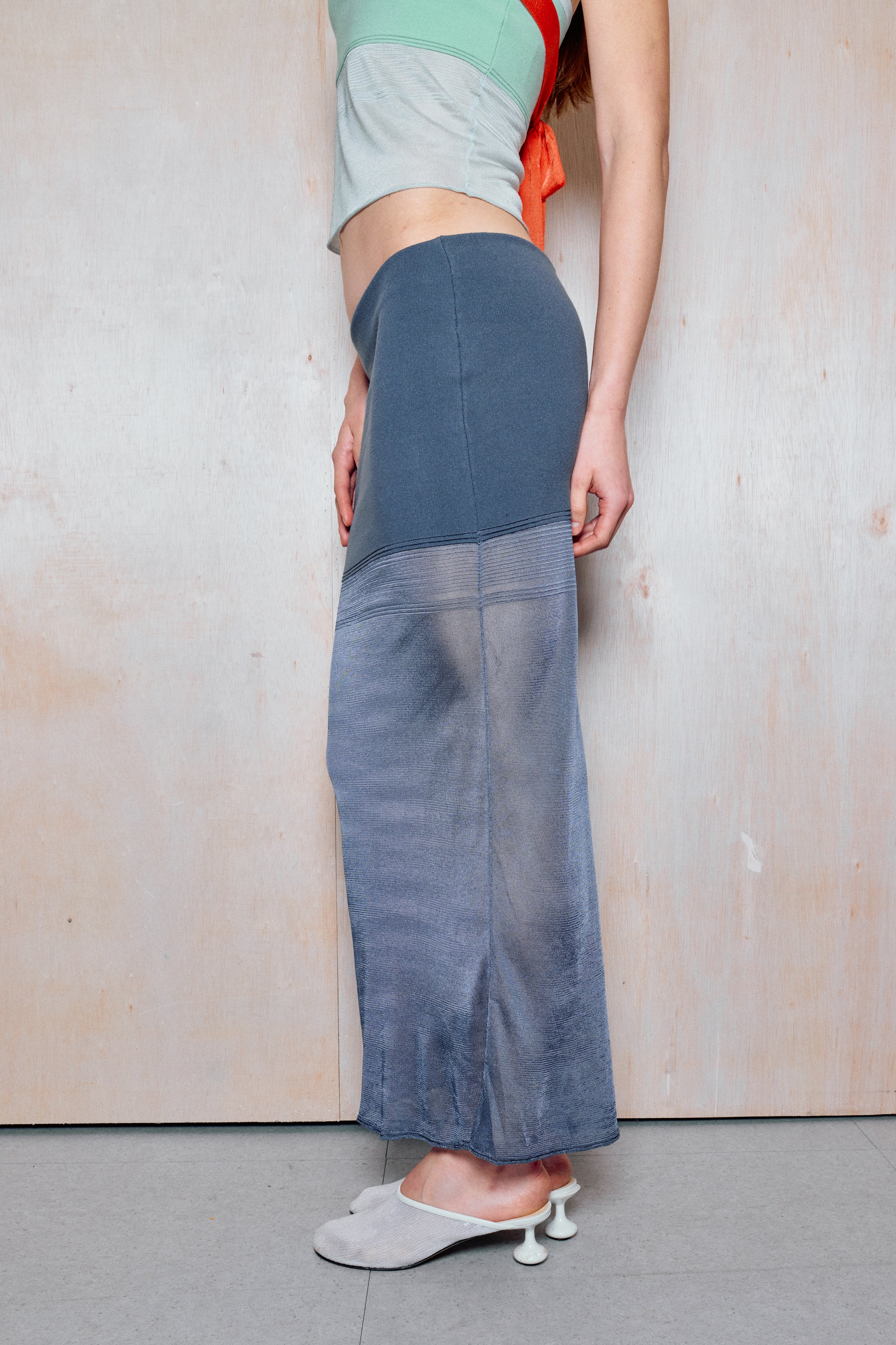 The Whisper Maxi Skirt in Grey