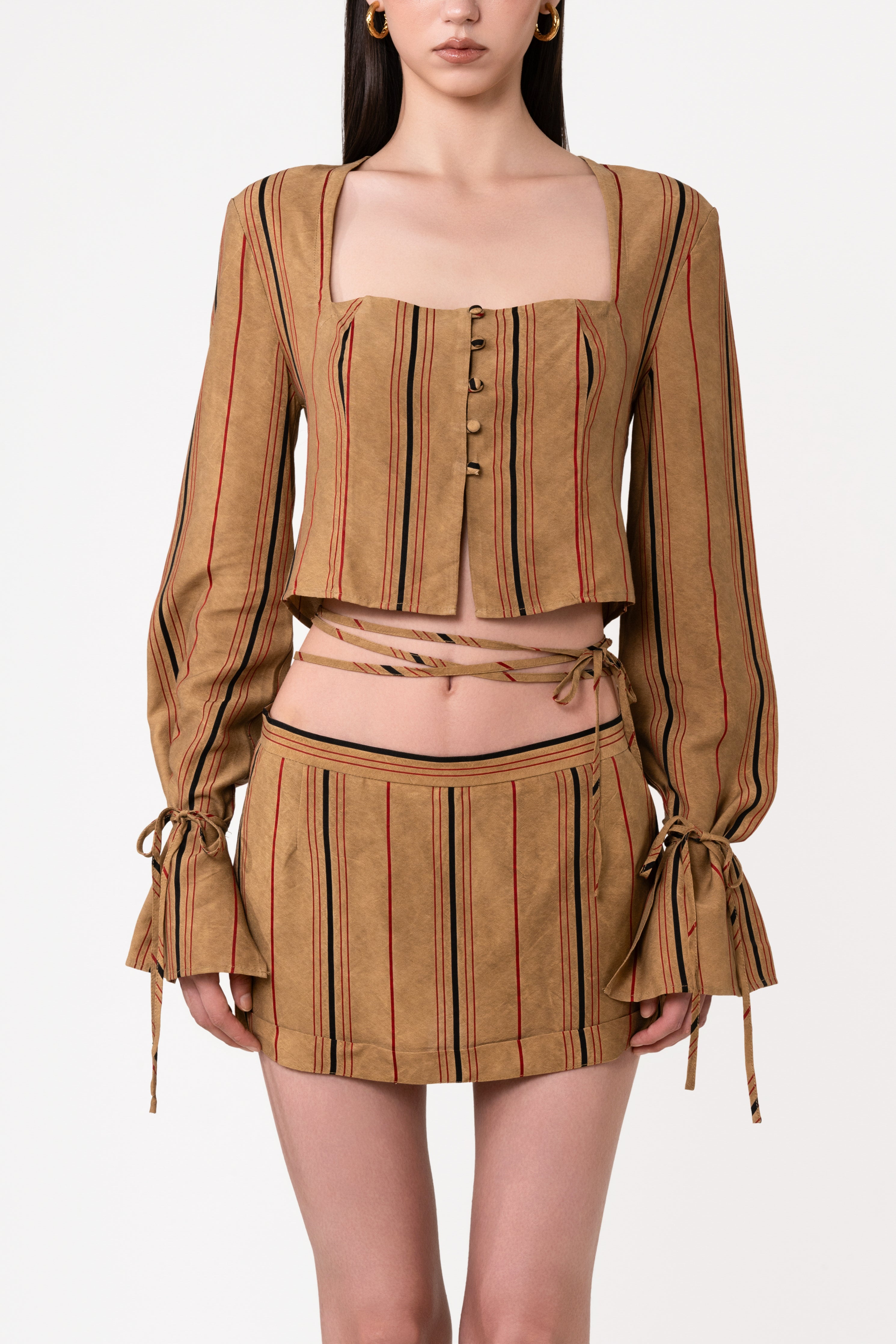 Woody Tie-Sleeve Top